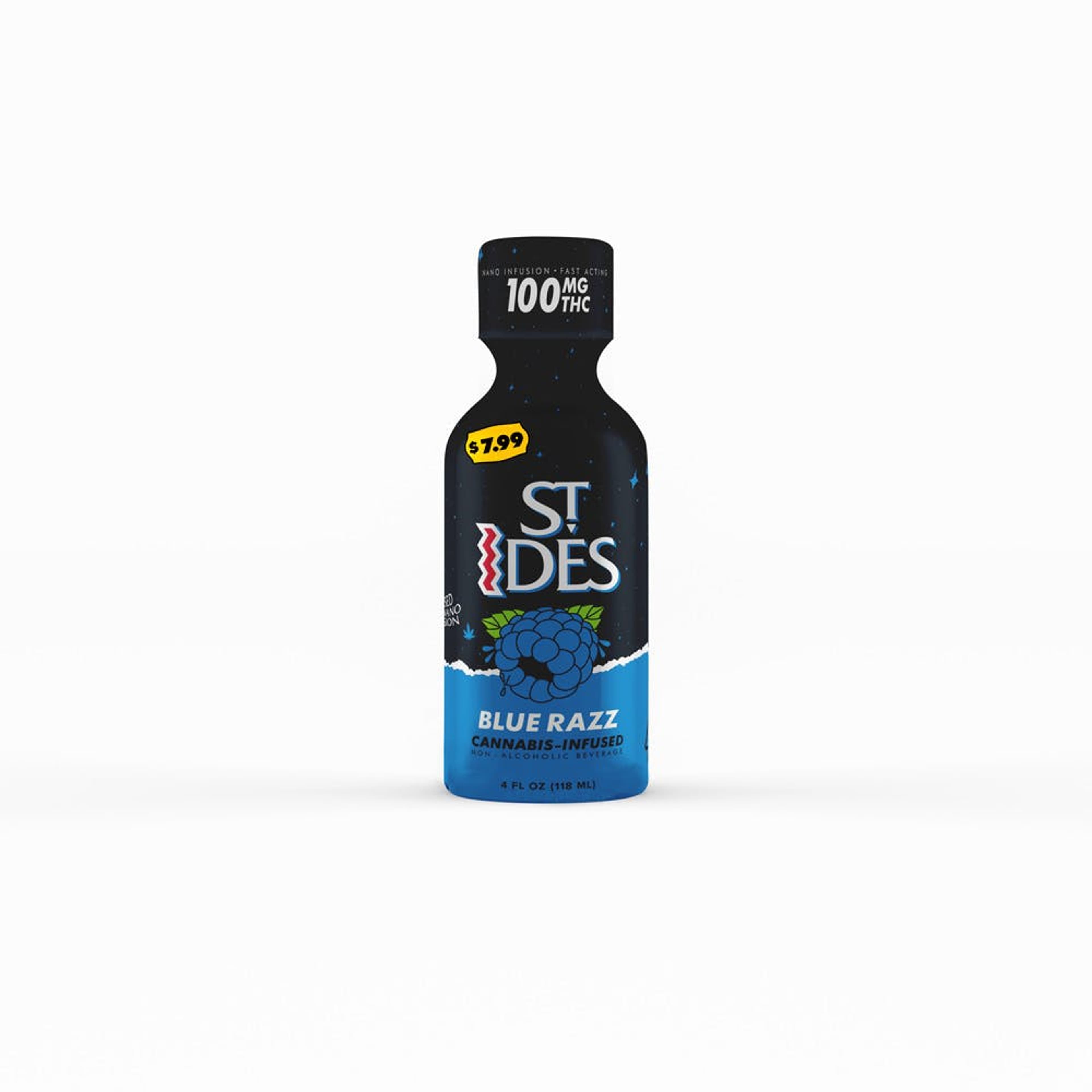4oz Shot Blue Raz 100mg - St. Ides - - $6 - Drinks