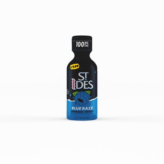 St. Ides — Blue Razz - 100mg 4oz Shot