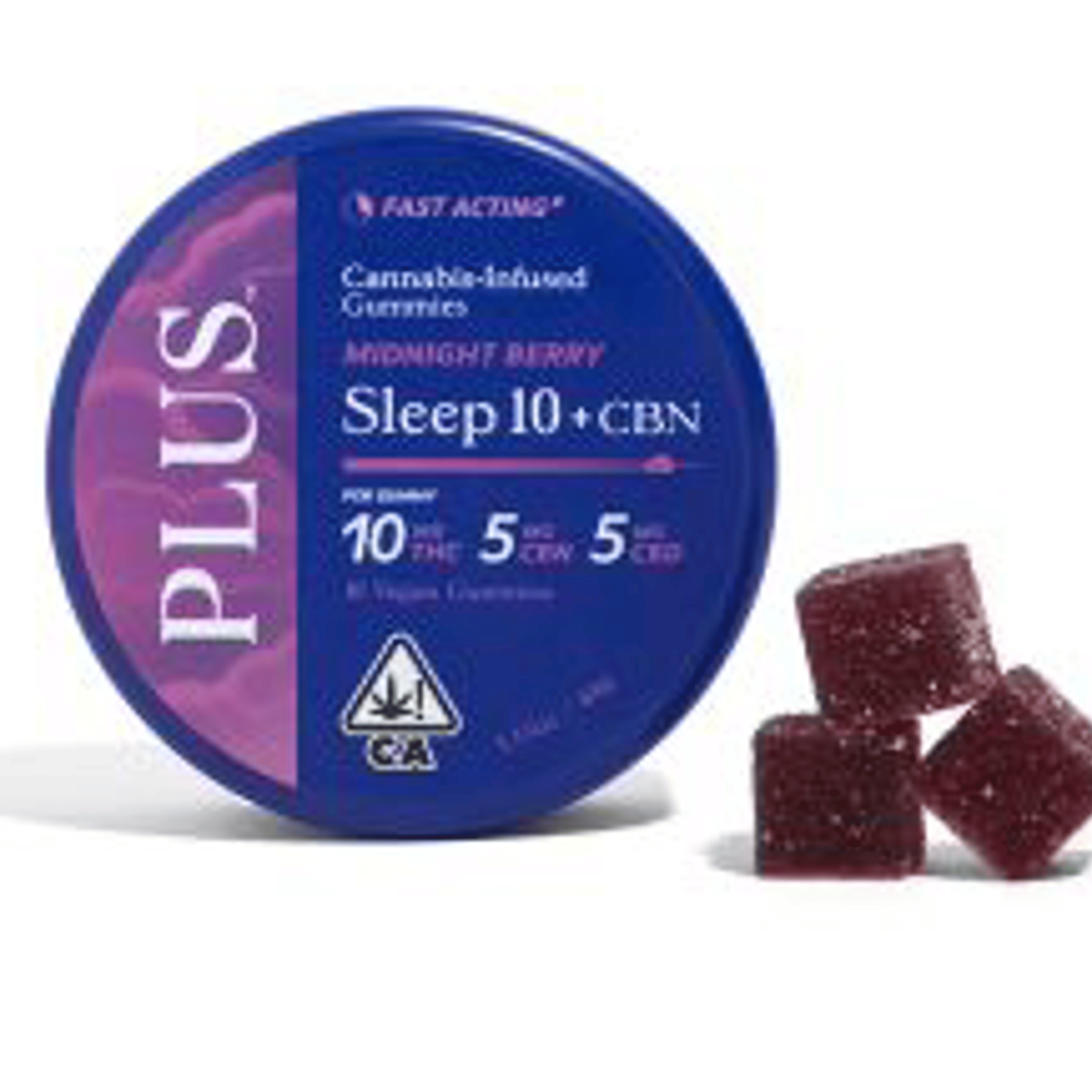 Midnight Berry Sleep Gummies 10:5:5 THC/CBD/CBN 200mg - PLUS™️ Products - - $19 - Edible