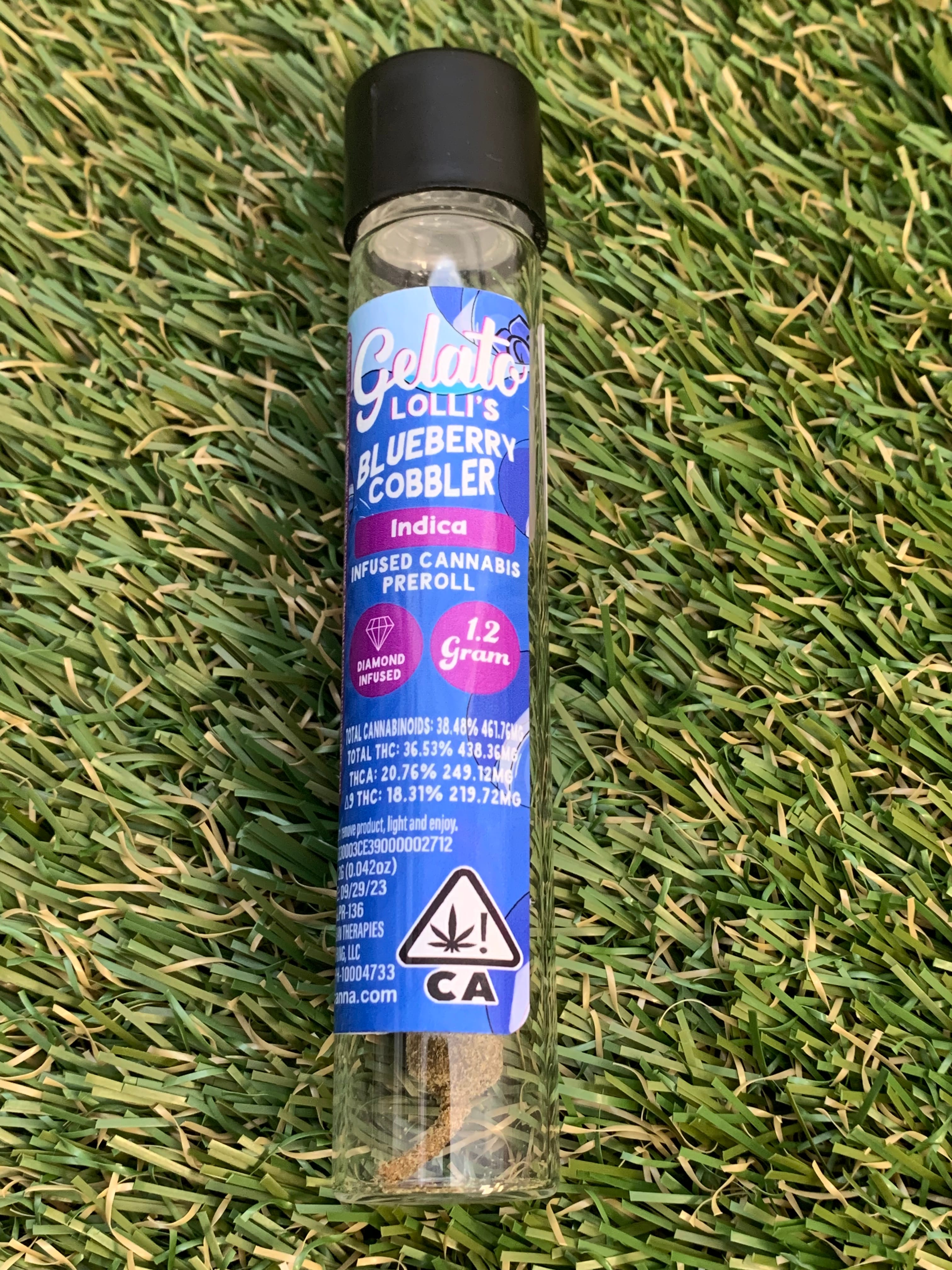 BLUEBERRY COBBLER 1.2G INFUSED - GELATO CANNA CO -  - $8 - Pre-Roll Infused