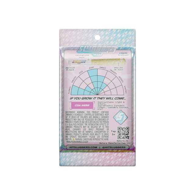 Bubble Bath Diamond Edition | 3.5g 5pk | Infused Pre-Roll | 0.7g ea | Sluggers | Indica