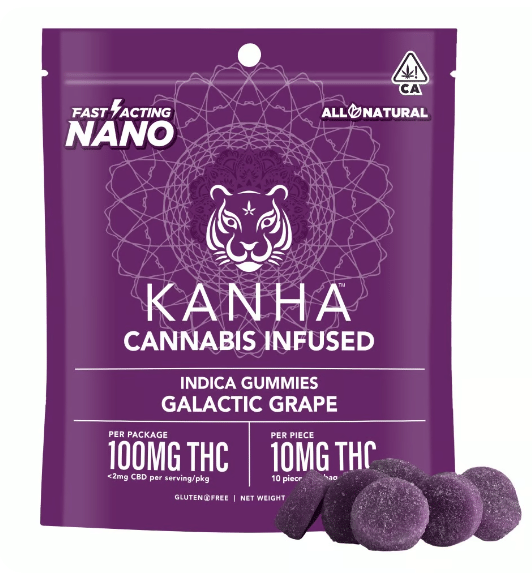 KANHA NANO Gummies - Galactic Grape -100mg - Kanha - NANO - $16.99 - Edibles