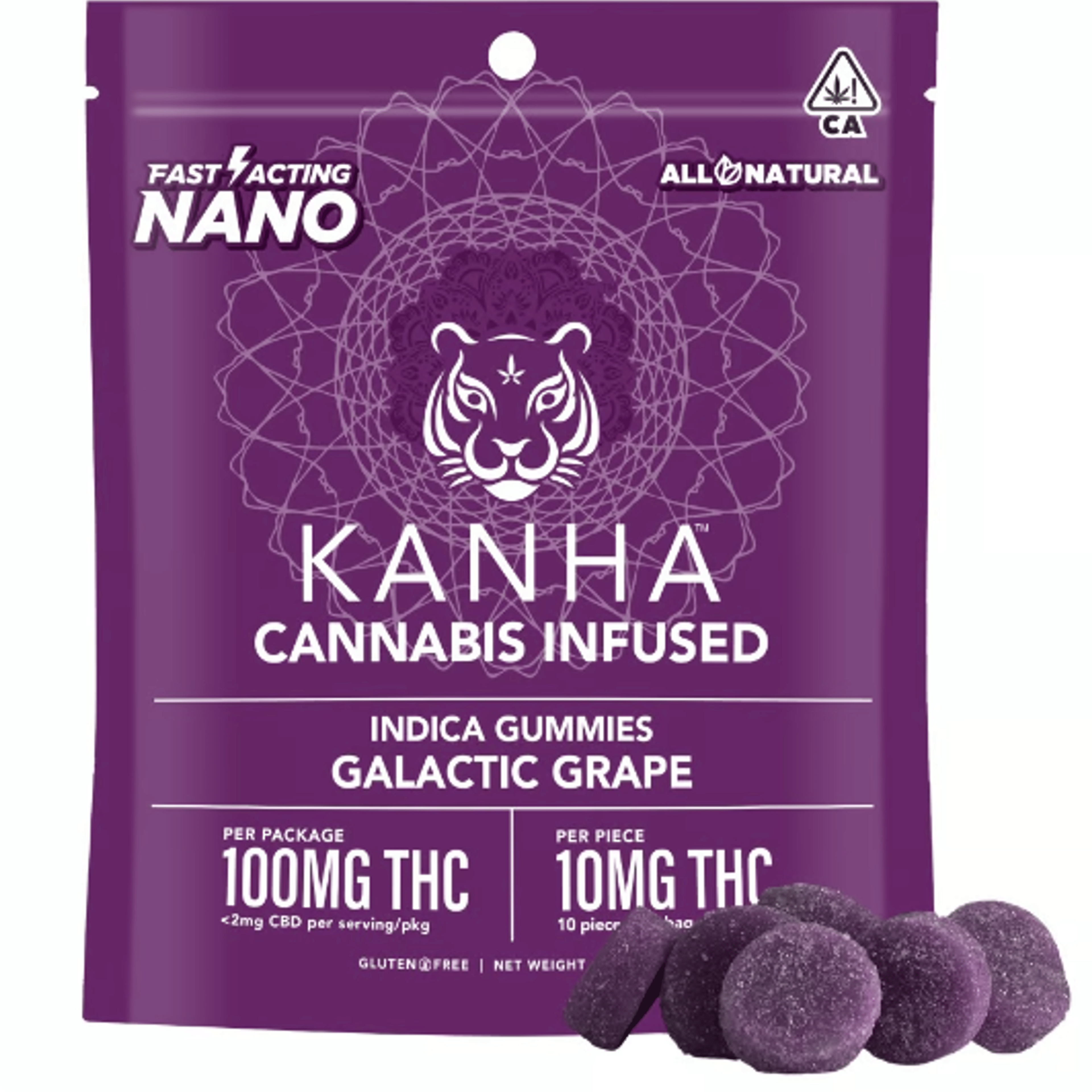 KANHA NANO Gummies - Galactic Grape -100mg - Kanha - NANO - $16.99 - Edibles