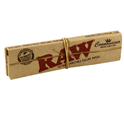 Classic RAW Connoisseur Kingsize Slim + Tips Rolling Papers - RAW -  - $4.99 - Accessories