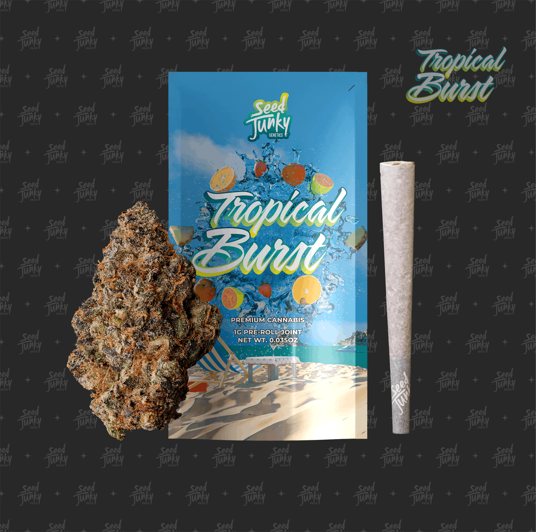 TROPICAL BURST 1G PREROLL - Seed Junky -  - $10.20 - Pre-Rolls