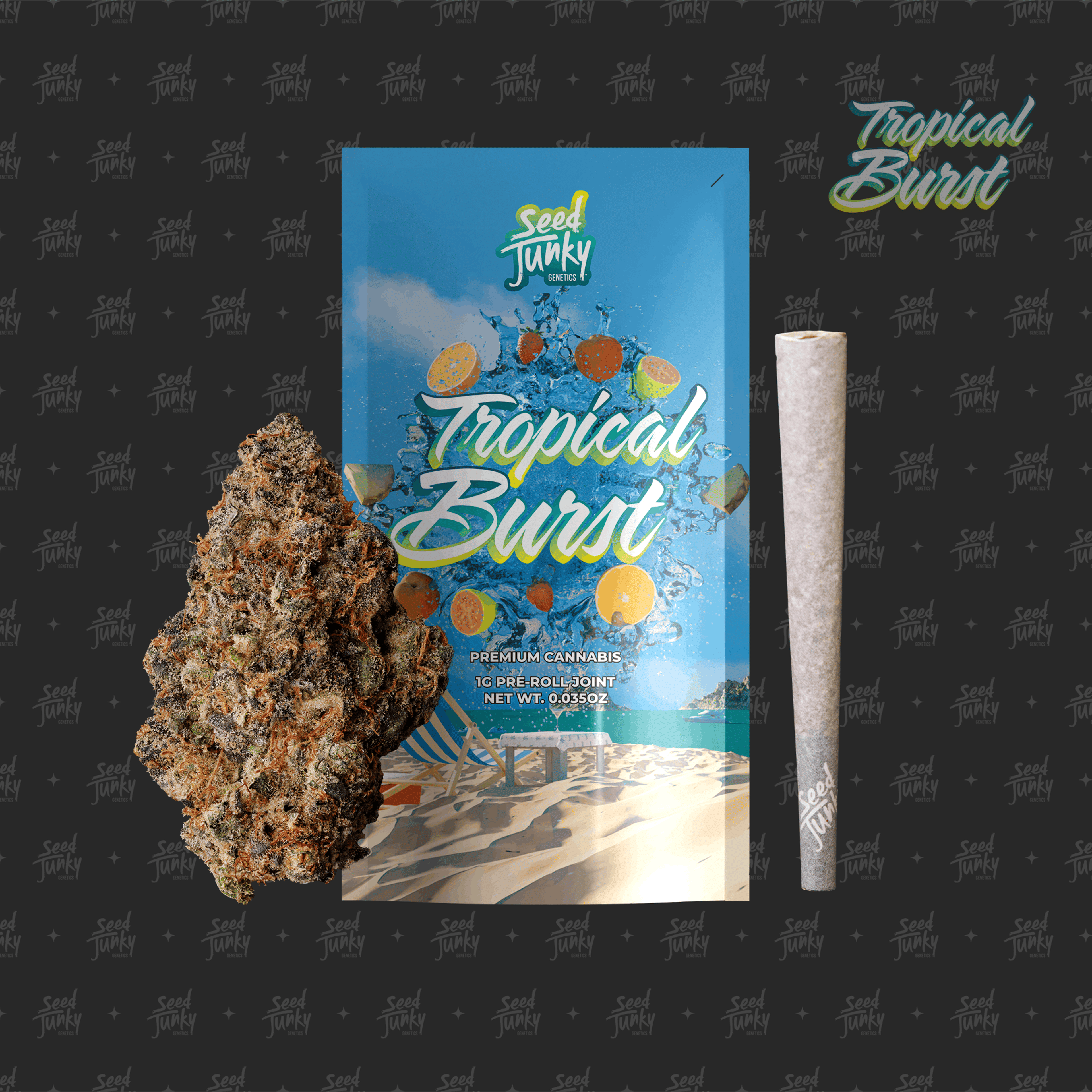 TROPICAL BURST 1G PREROLL - Seed Junky - - $10.20 - Pre-Rolls