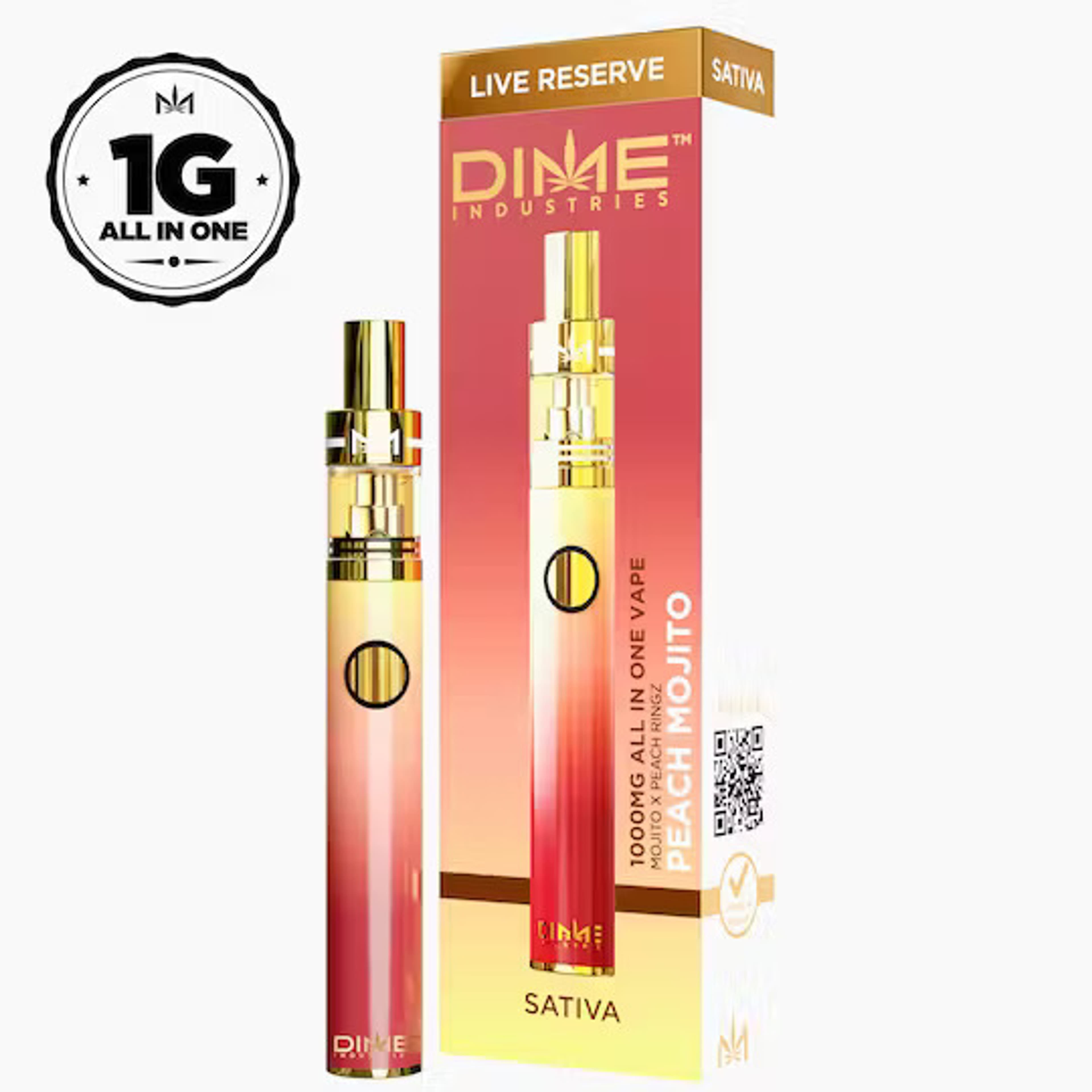 Peach Mojito Live Reserve AIO 1g - Dime Industries - - $34 - Vapes