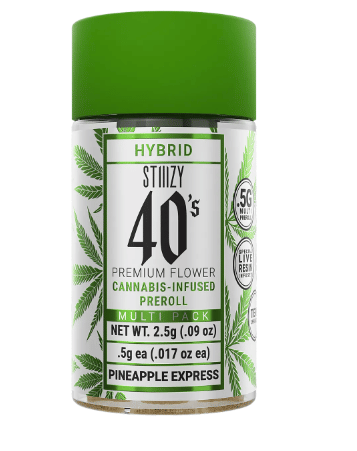 40's: Pineapple Express 5PK Infused Prerolls - STIIIZY -  - $21.63 - Pre-Rolls