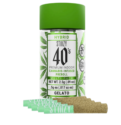 40's: Gelato 5PK Infused Prerolls - STIIIZY -  - $21.63 - Pre-Rolls