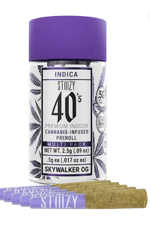 40's: Skywalker OG 5PK Infused Prerolls - STIIIZY -  - $21.63 - Pre-Rolls