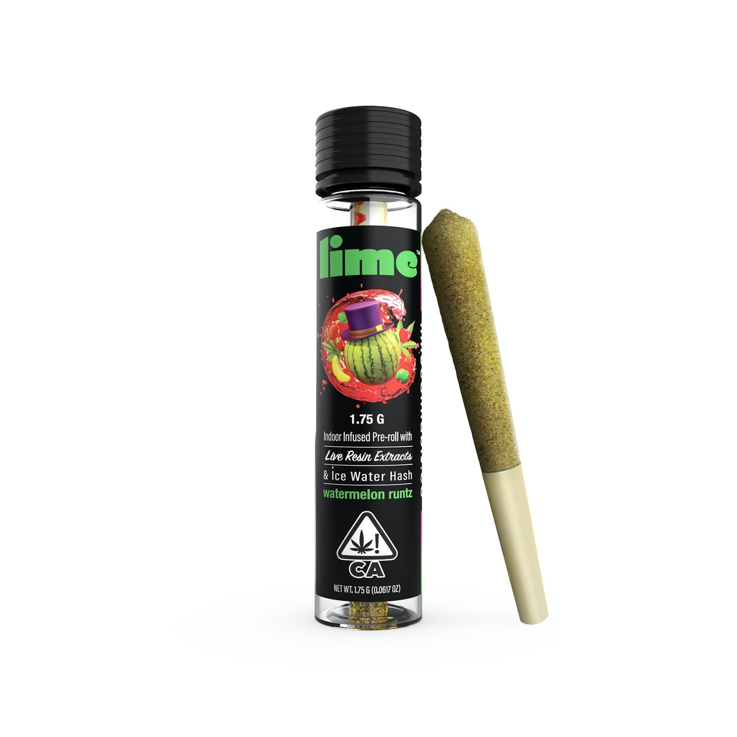 Watermelon Runtz 1.75g - Infused Pre Roll - Lime -  - $12.25 - Pre-Rolls