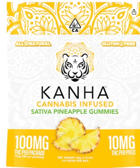 Classic: Pineapple 100MG Gummies - Kanha -  - $11.55 - Edible