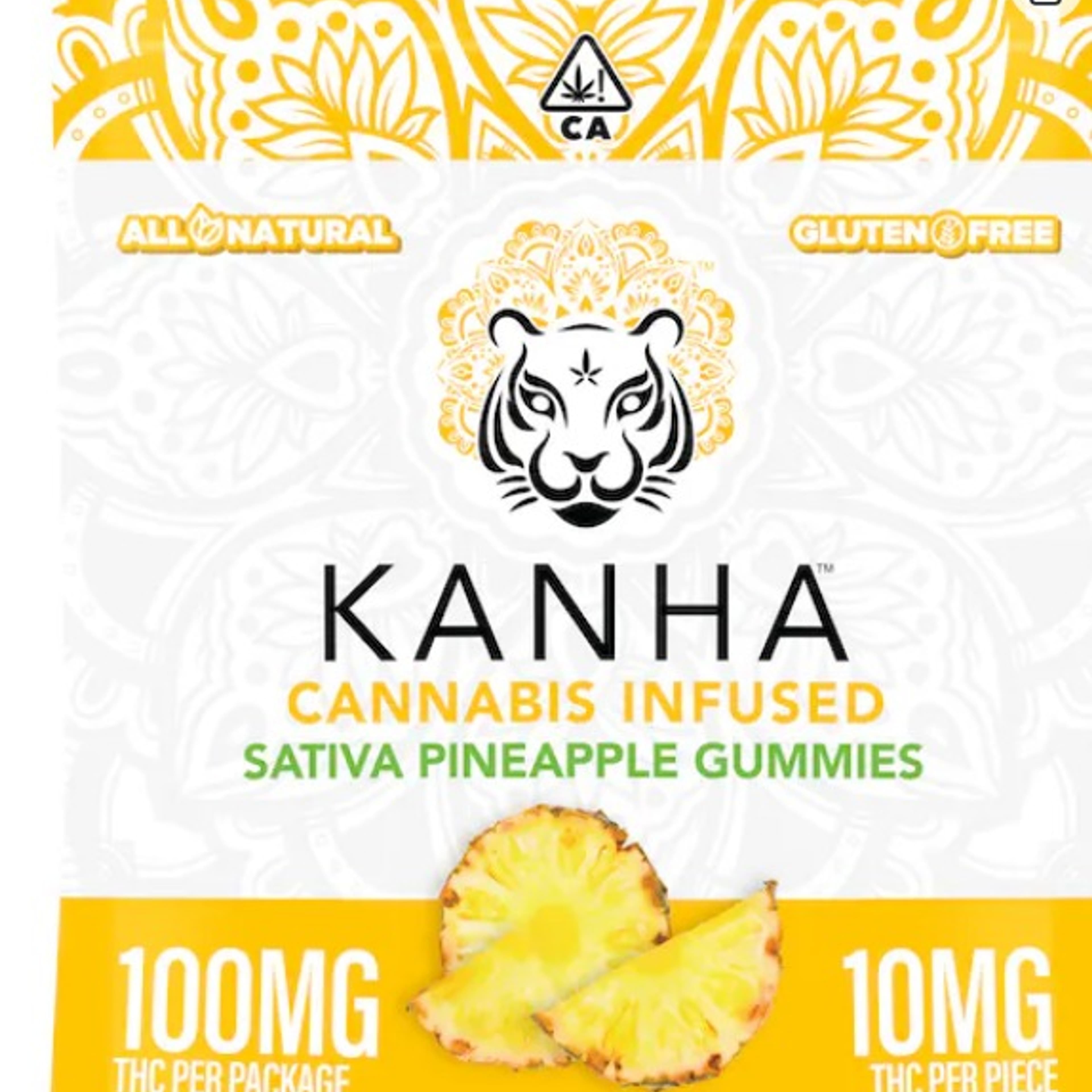Classic: Pineapple 100MG Gummies - Kanha - - $11.55 - Edible