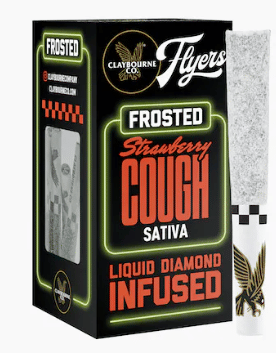 Frosted Flyers: Strawberry Cough infused PRs 5pk - Claybourne Co. -  - $24.75 - Preroll