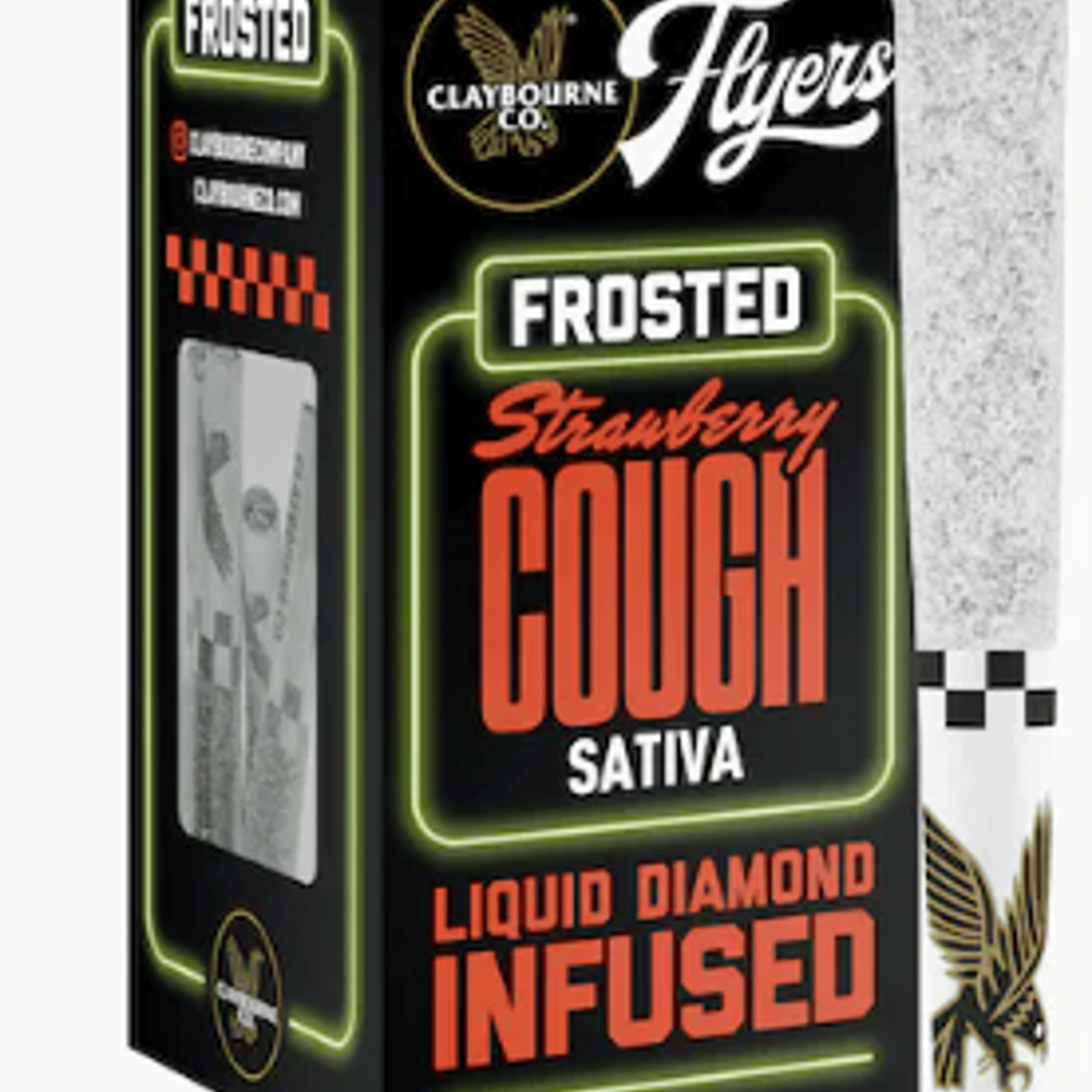 Frosted Flyers: Strawberry Cough infused PRs 5pk - Claybourne Co. - - $24.75 - Preroll
