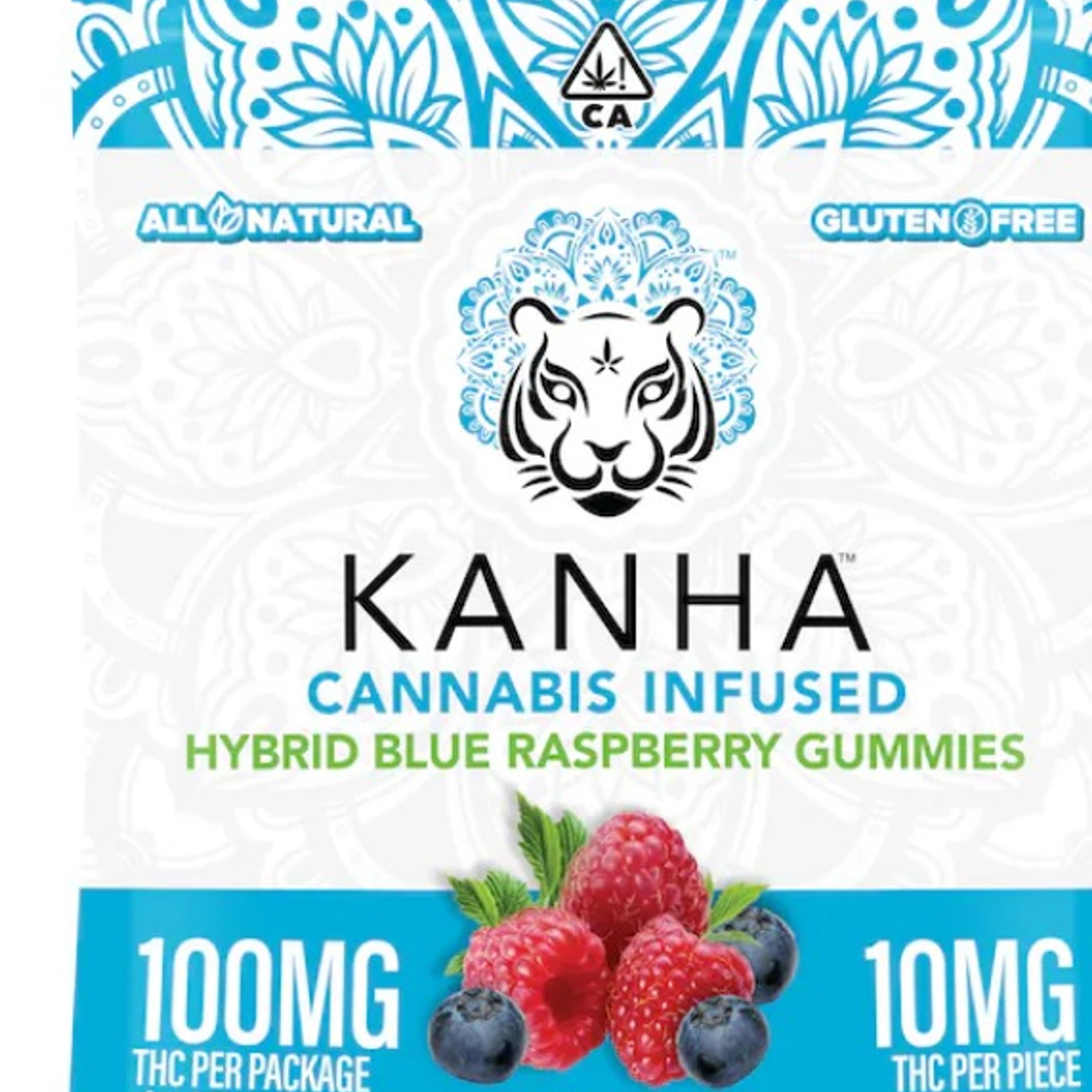 Classic: Blue Raspberry 100MG Gummies - Kanha - - $11.55 - Edible