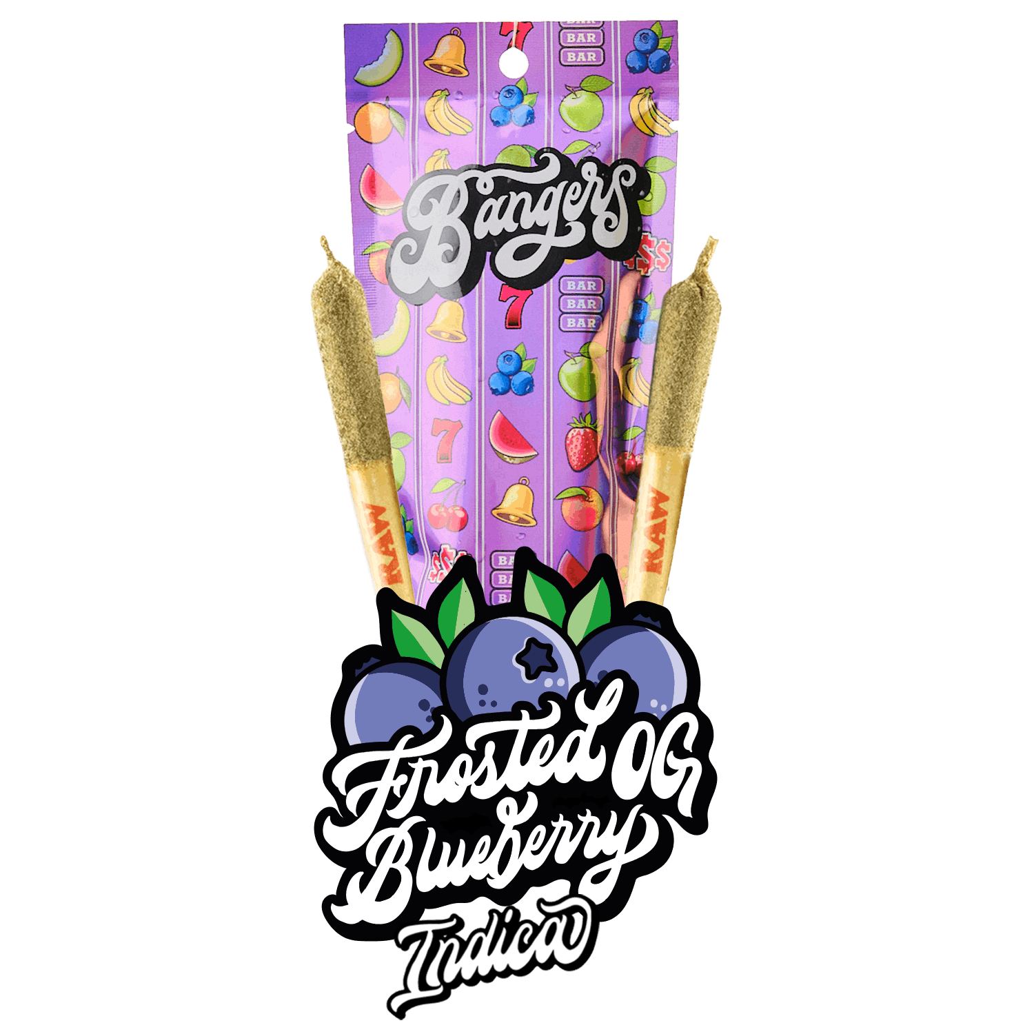 Frosted Blueberry OG - (2) .6 gram Pre rolls - Bangers -  - $9.75 - Pre-Rolls
