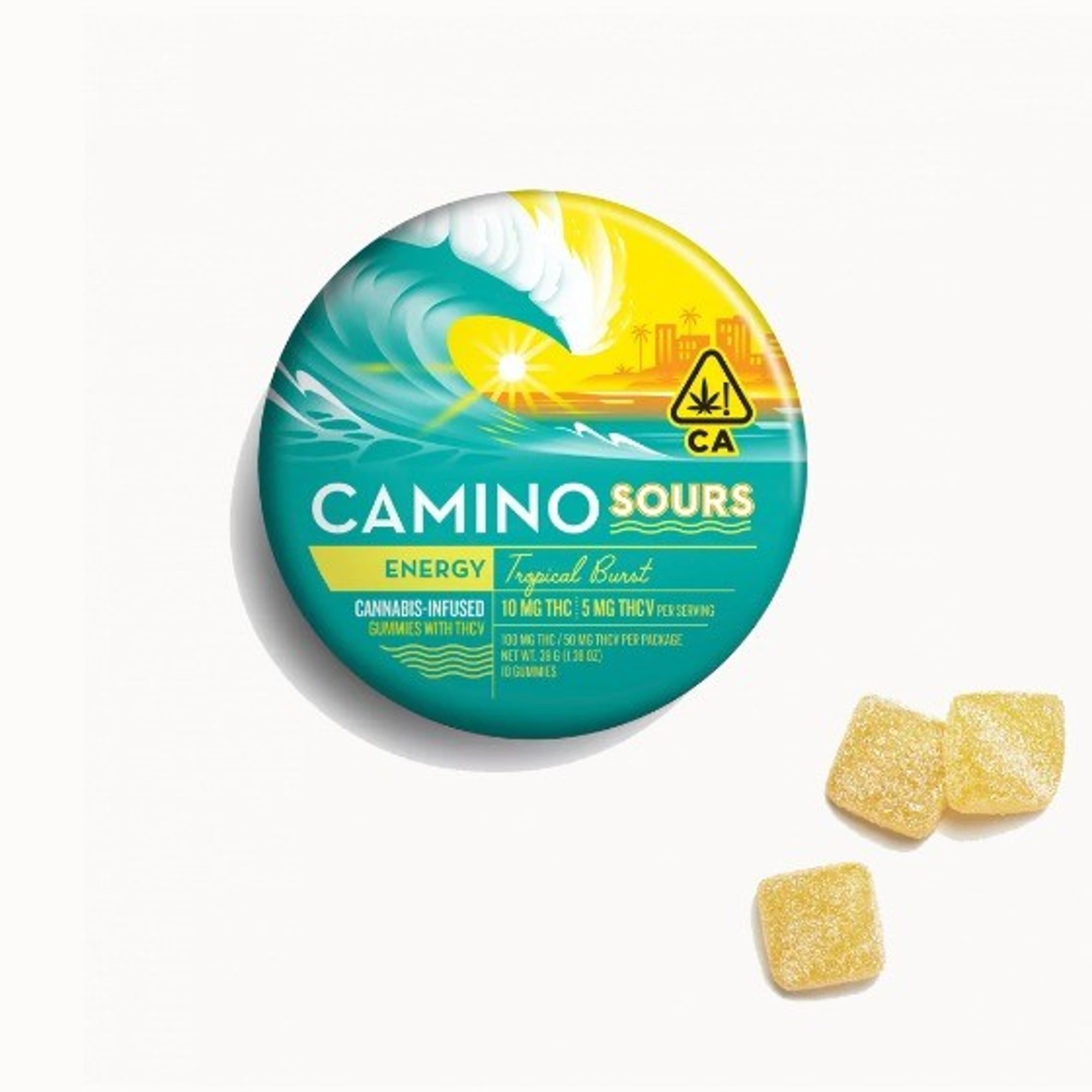 Tropical Burst 2:1 THCv Gummies - Camino Sours - Kiva - Tropical Burst (S) - $19 - Edibles
