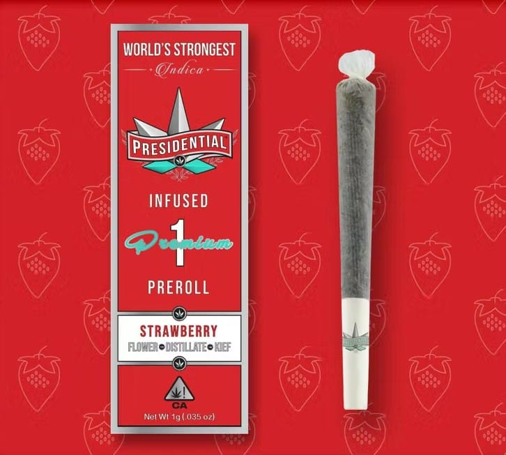 Strawberry 1G Moonrock Preroll - Presidential -  - $9.90 - Pre-Rolls