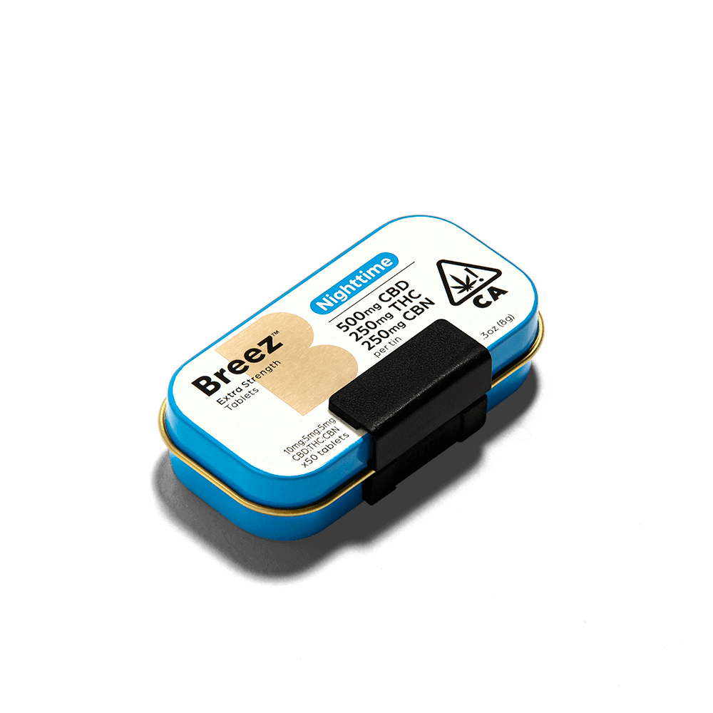 Breez Extra Strength Nighttime Tablets: 250mg THC + 500MG CBD + 250mg CBN - Breez -  - $55 - Capsules/Tablets