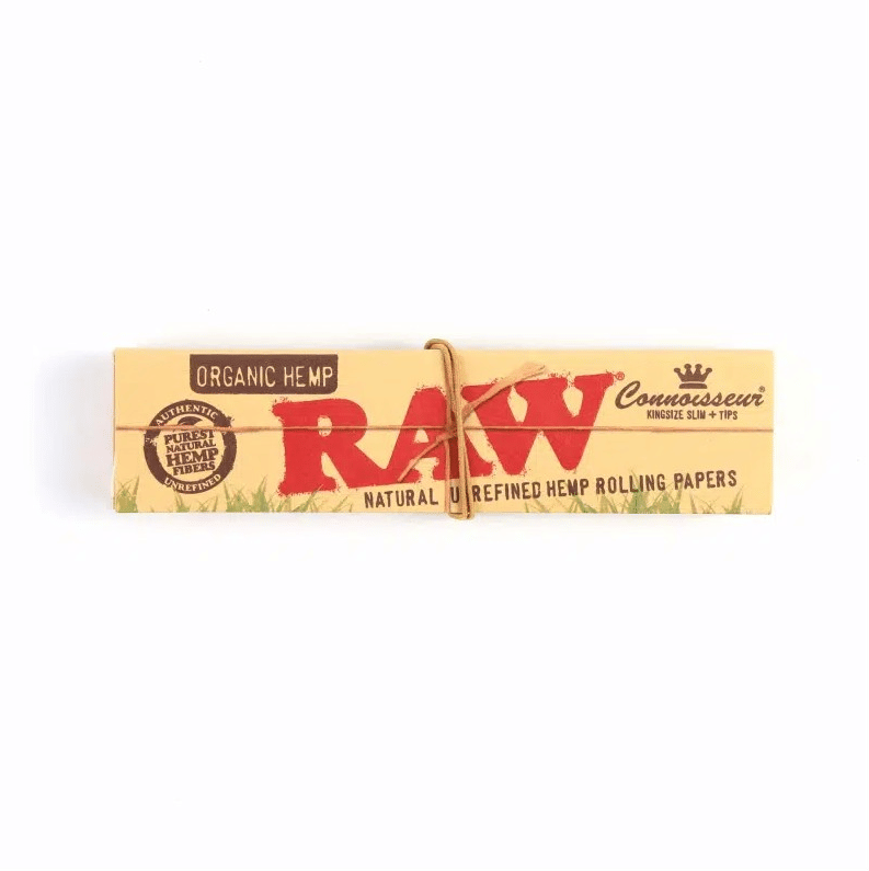 Raw Connoesseur - Organic Hemp Papers Kingsize Slim w/ Tips - 32 Sheets - Raw -  - $4.99 - Accessories