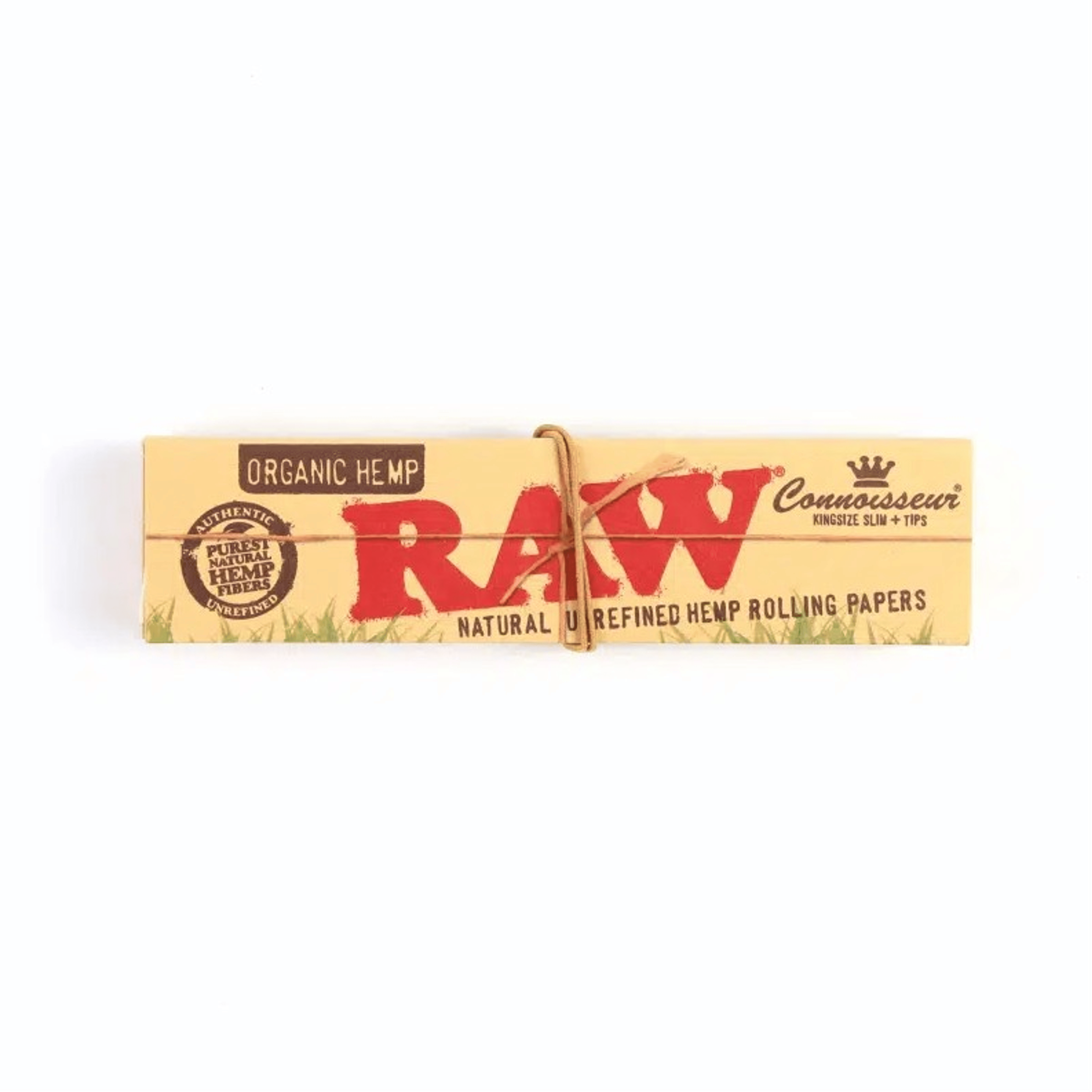 Raw Connoesseur - Organic Hemp Papers Kingsize Slim w/ Tips - 32 Sheets - Raw - - $4.99 - Accessories