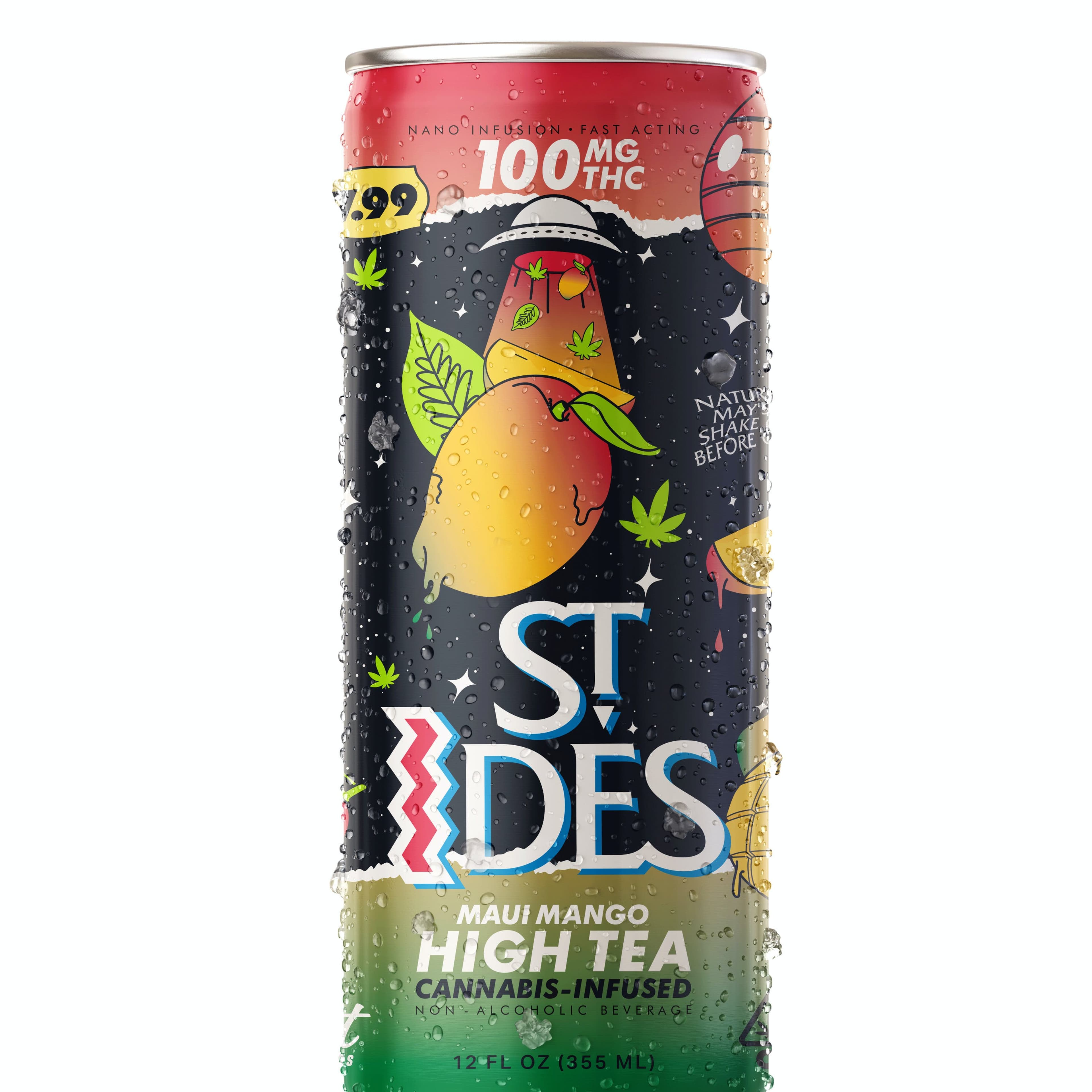 Maui Mango 100mg High Tea 12 Oz. Can - St Ides - 100mg drink - $7.99 - Drinks