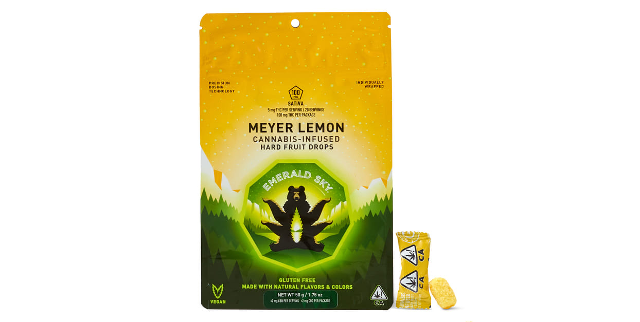 Meyer Lemon 100mg - CANDY - Emerald Sky -  - $10 - Edibles