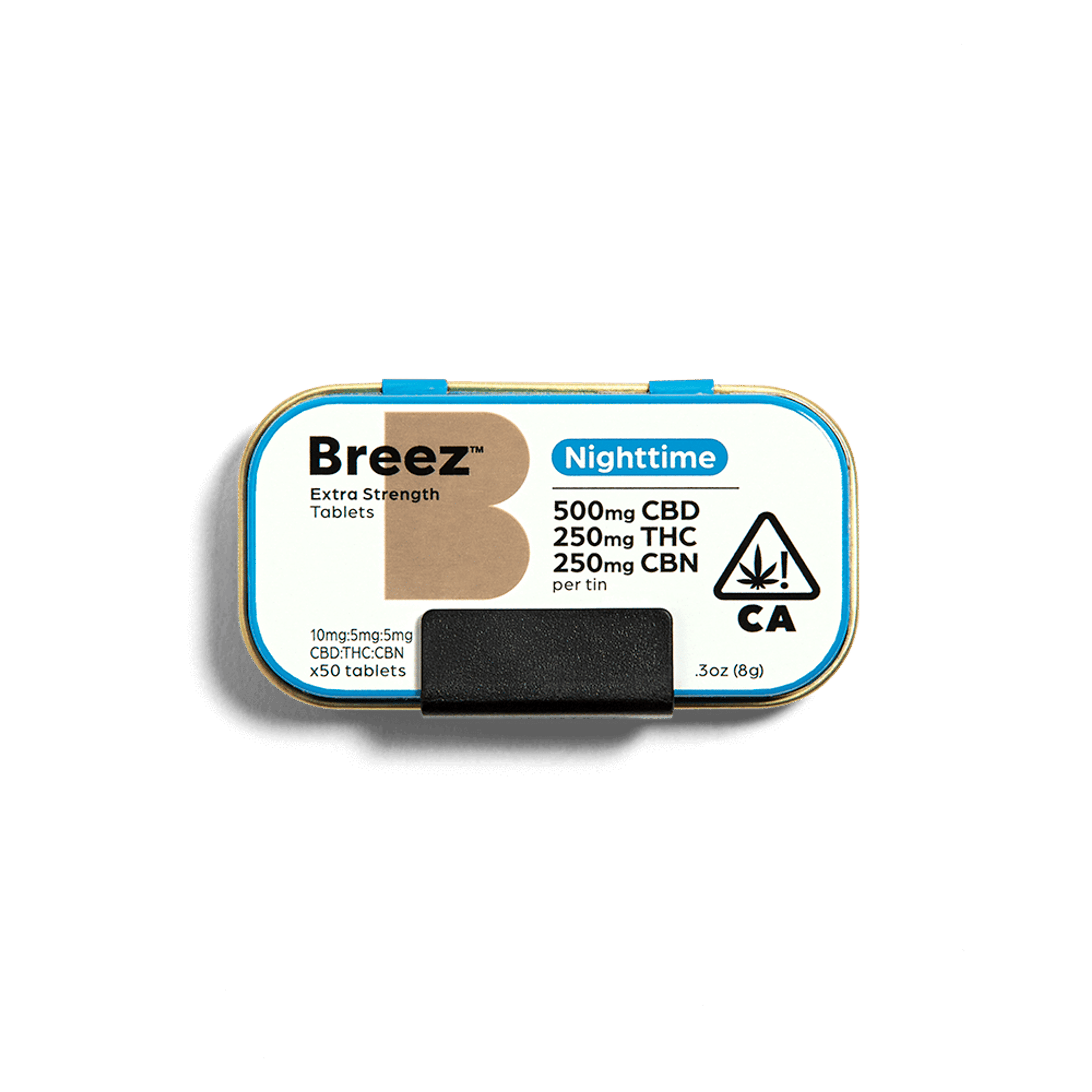 Breez Extra Strength Nighttime Tablets: 250mg THC + 500MG CBD + 250mg CBN - Breez - - $55 - Capsules/Tablets