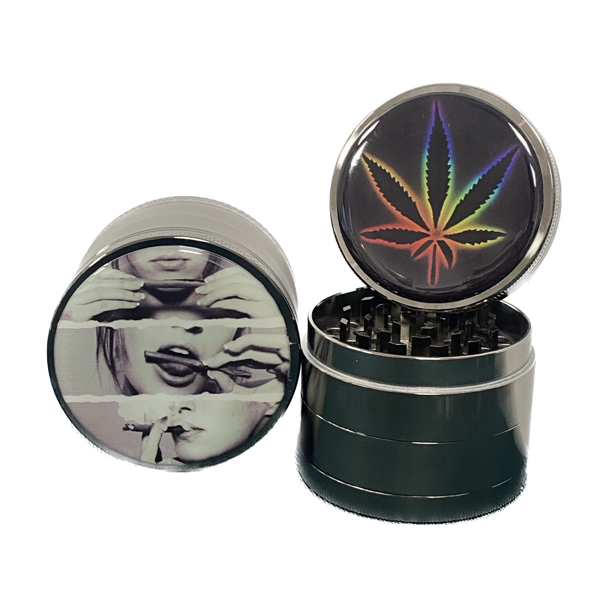 4pc. Small Printed Grinder (Assorted Designs) - Glass and Accessories -  - $10 - Paraphernalia