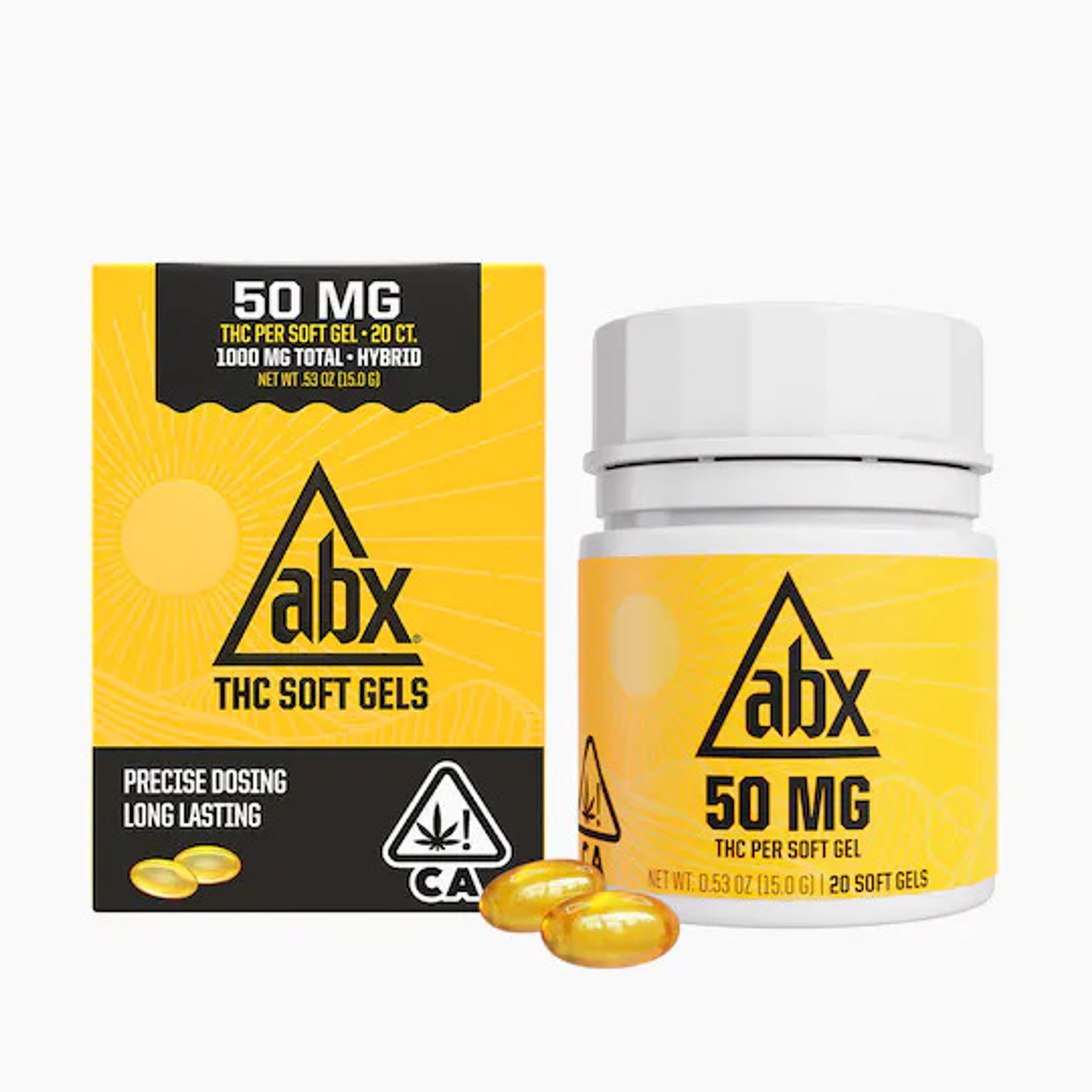 Soft Gels 50mg THC 20 count - ABX - 50x20 Soft Gel - $70 - Capsules