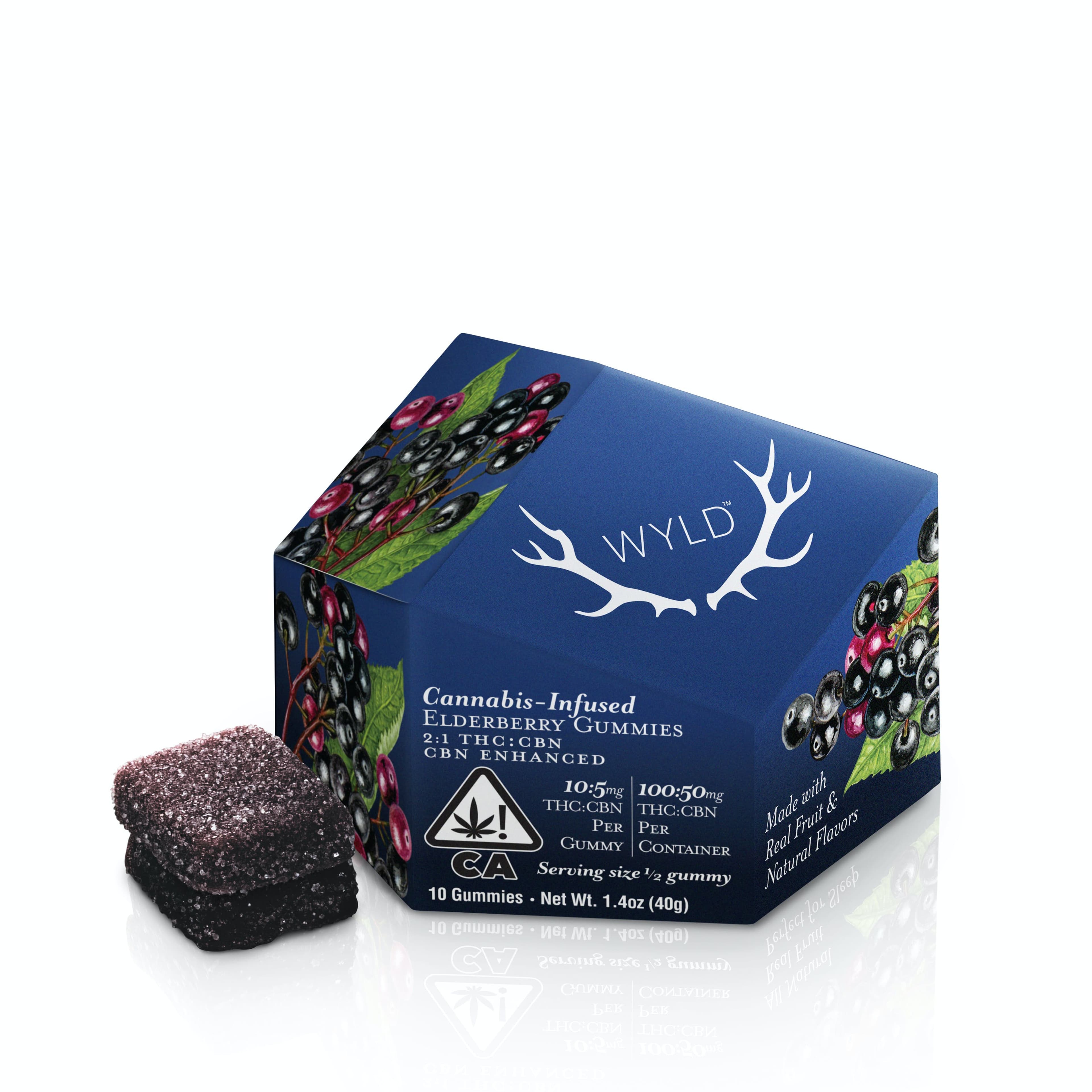 Elderberry THC:CBN Enhanced Gummies - Wyld Gummies - - $23 - Edible