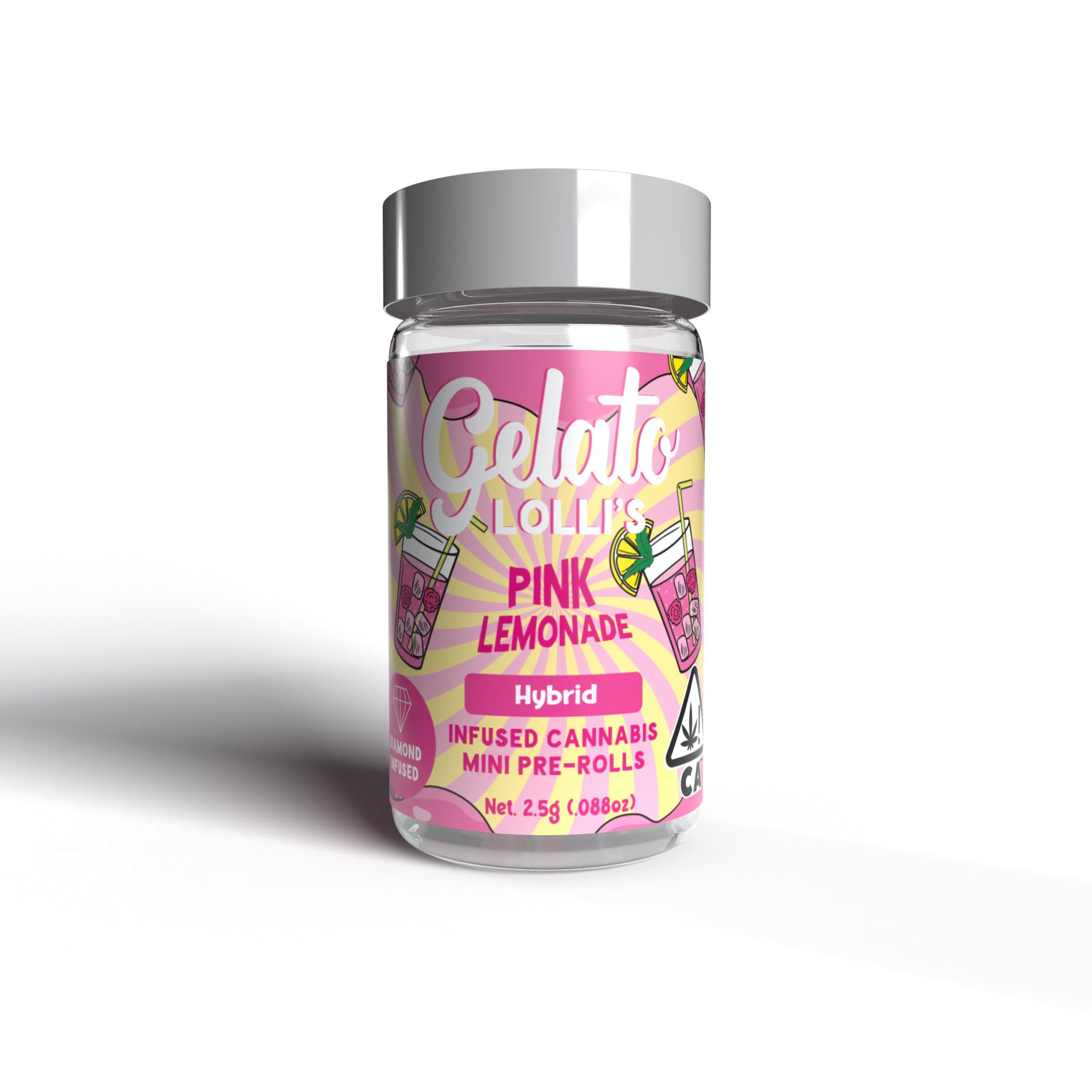 Gelato Lolli's | .6gx5pk - Pink Lemonade - Infused Pre-Rolls - Sativa - Gelato - - $33.50 - Pre-Rolls