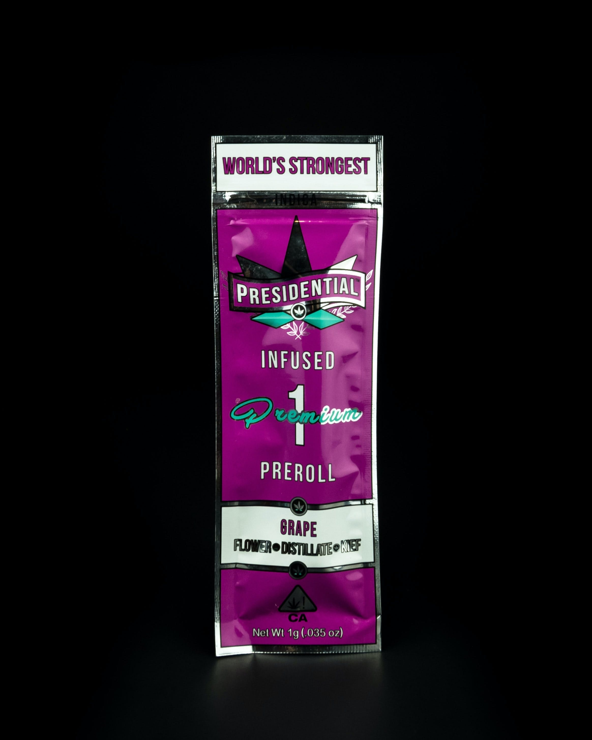 Grape Preroll 1g - Presidential -  - $12.25 - Pre-Rolls