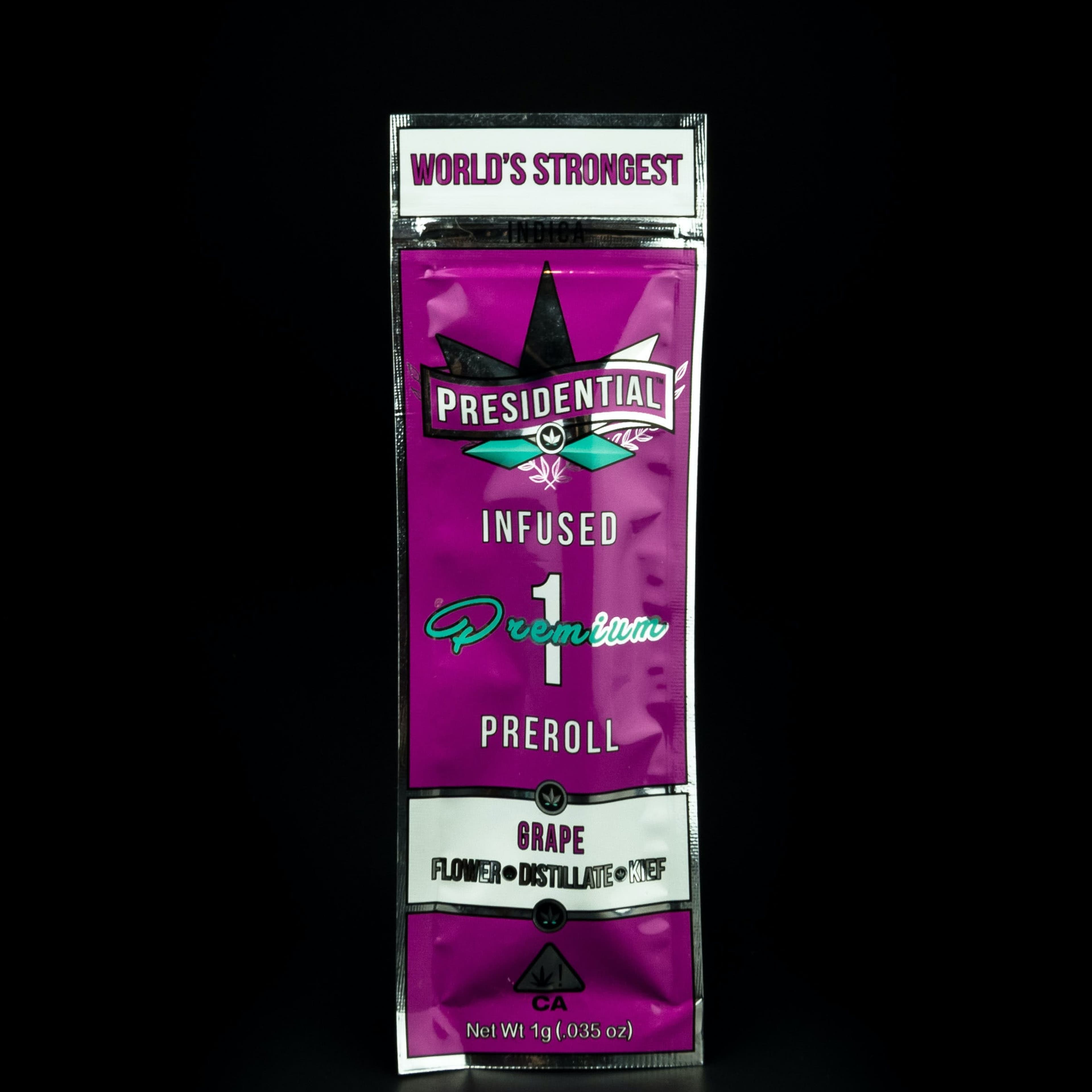 Grape Preroll 1g - Presidential - - $12.25 - Pre-Rolls