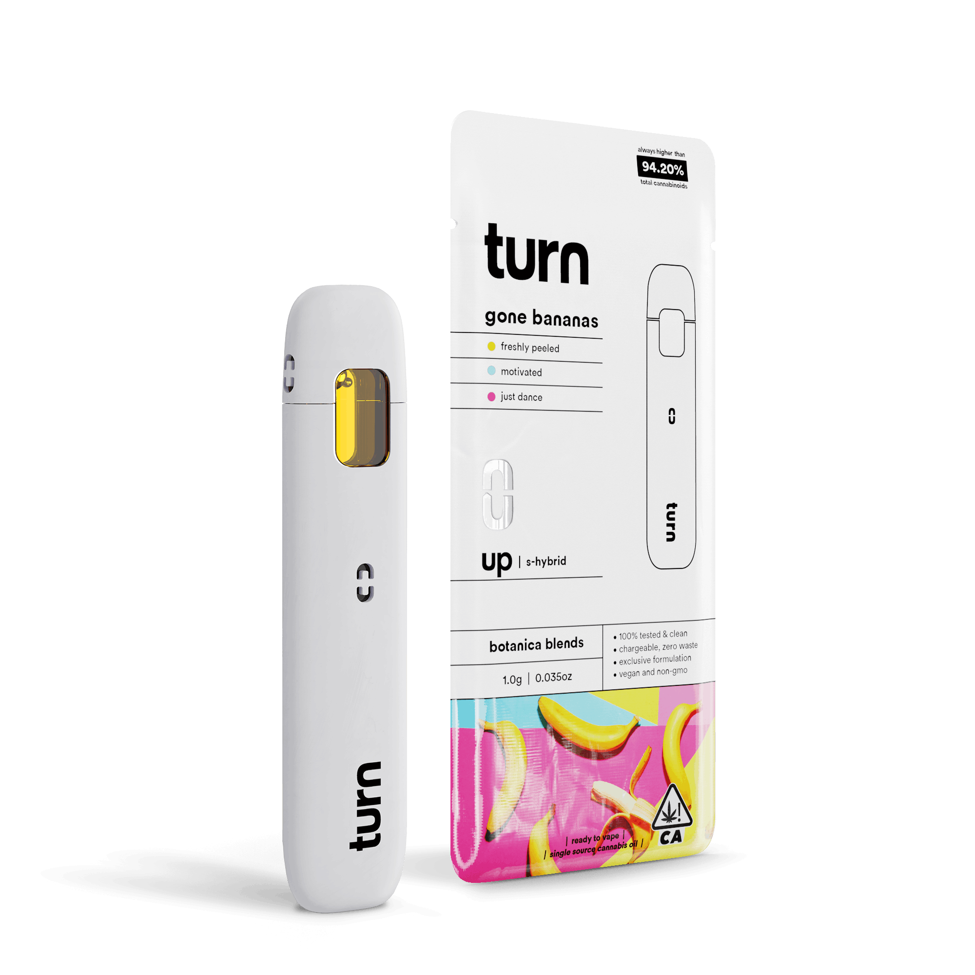 Turn Up Botanica Blends | 1g - Gone Bananas - Disposable - Sativa Hybrid - Turn -  - $27 - All-In-Ones