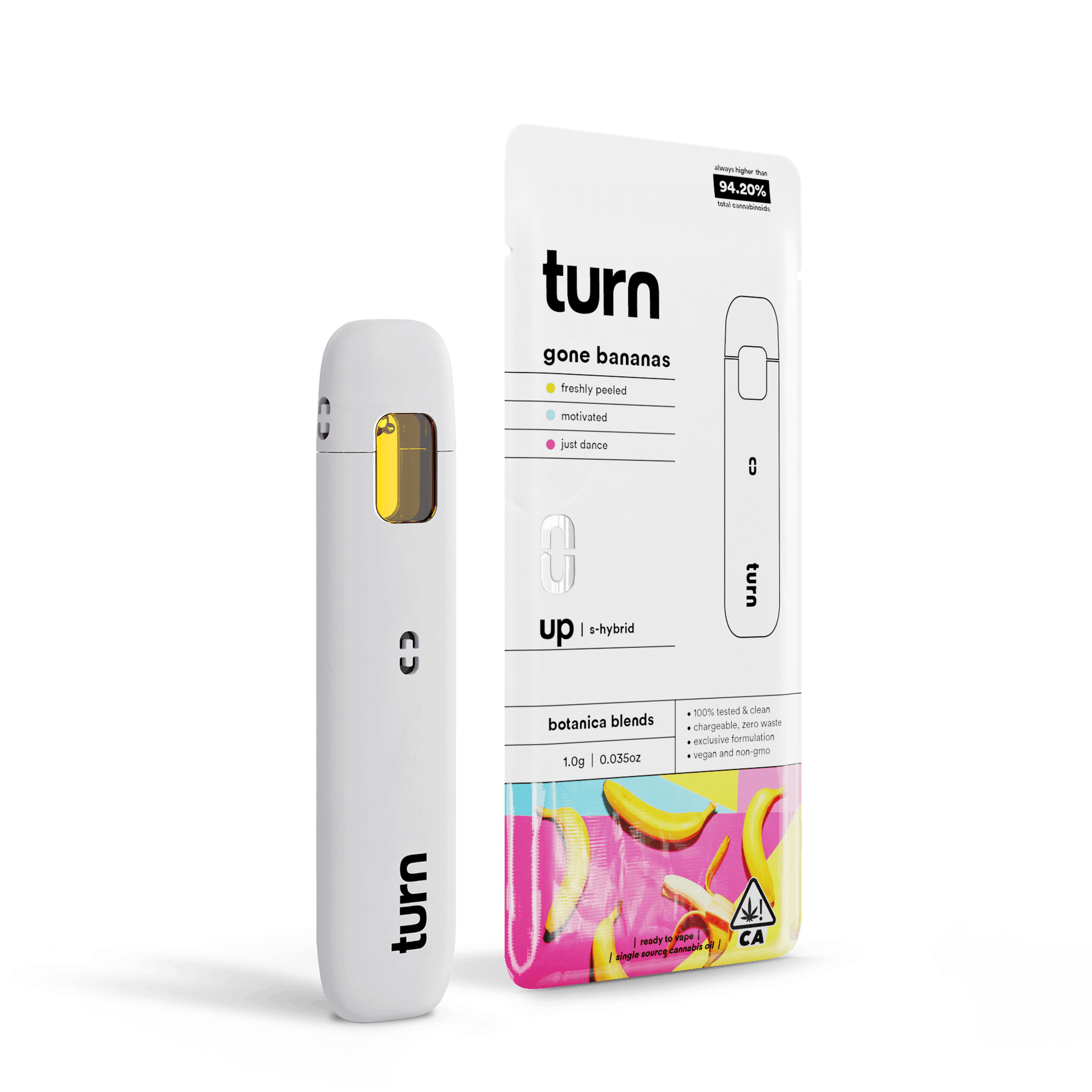 Turn Up Botanica Blends | 1g - Gone Bananas - Disposable - Sativa Hybrid - Turn - - $27 - All-In-Ones