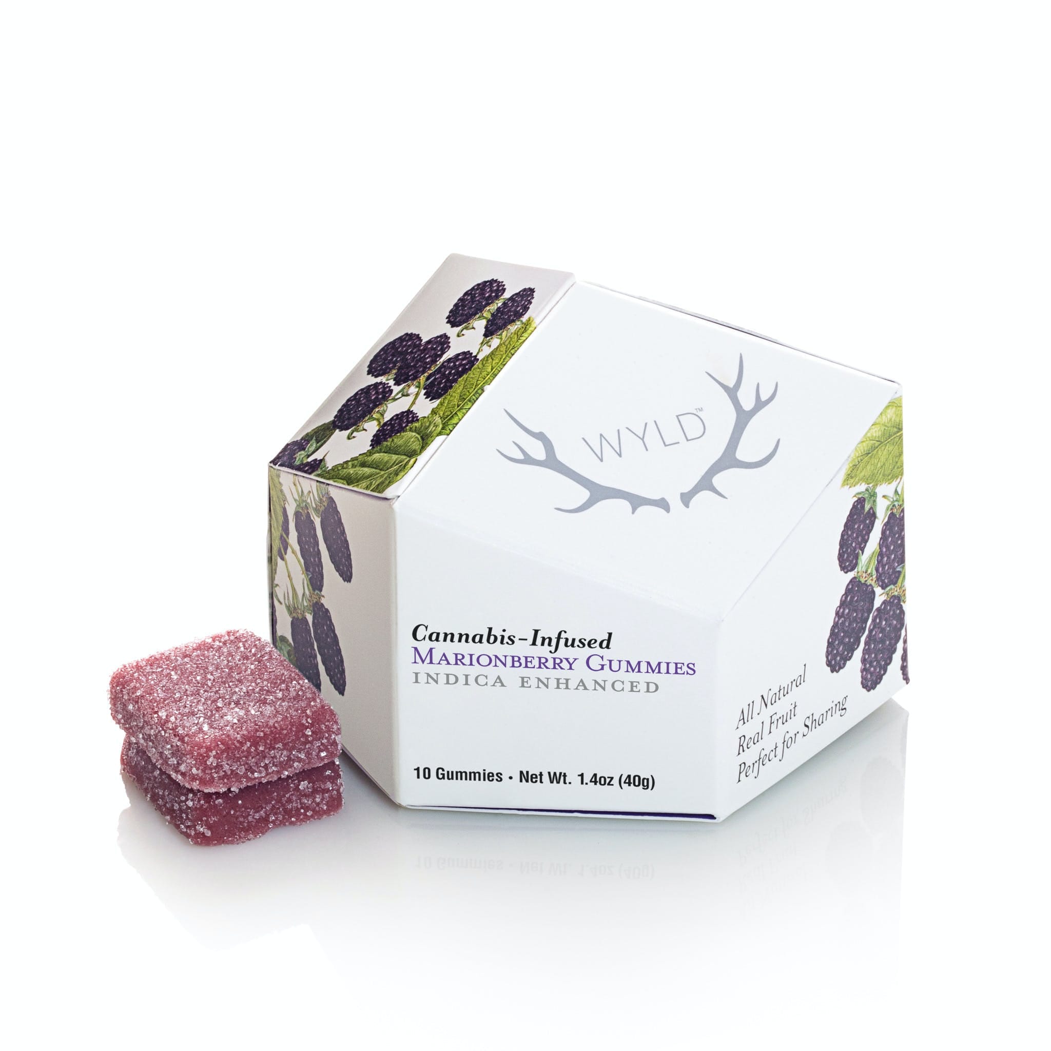 Marionberry Indica Enhanced Gummies | 100mg - WYLD - Marionberry Indica Enhanced - $22 - Edibles