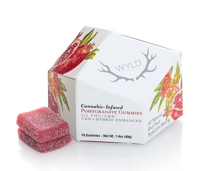 Pomegranate 1:1 CBD + Hybrid Enhanced Gummies | 100:100mg