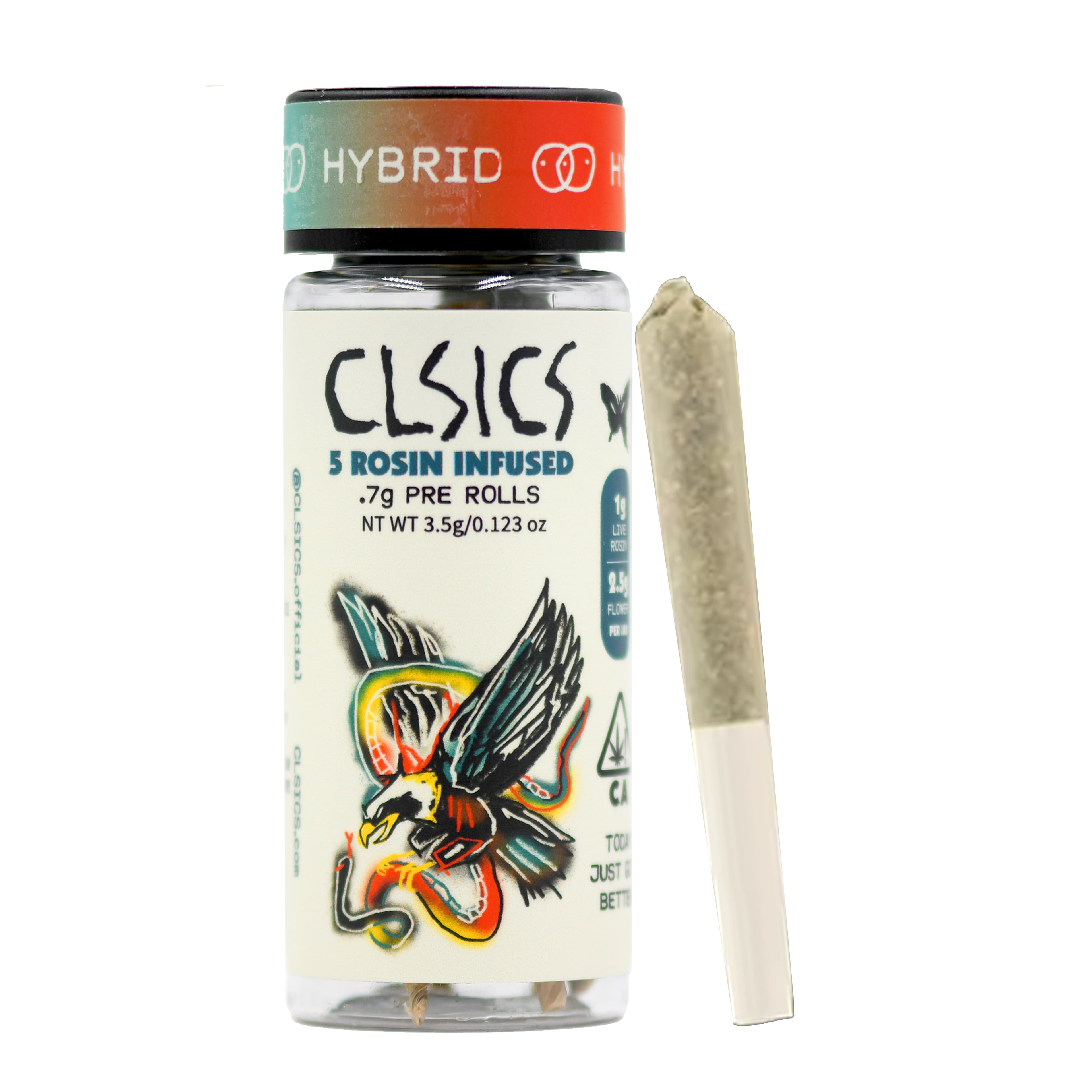 Rainbow Beltz (H) Rosin Preroll 5pk - CLSICS - Rainbow Beltz Rosin Preroll 5pk - $39 - Prerolls