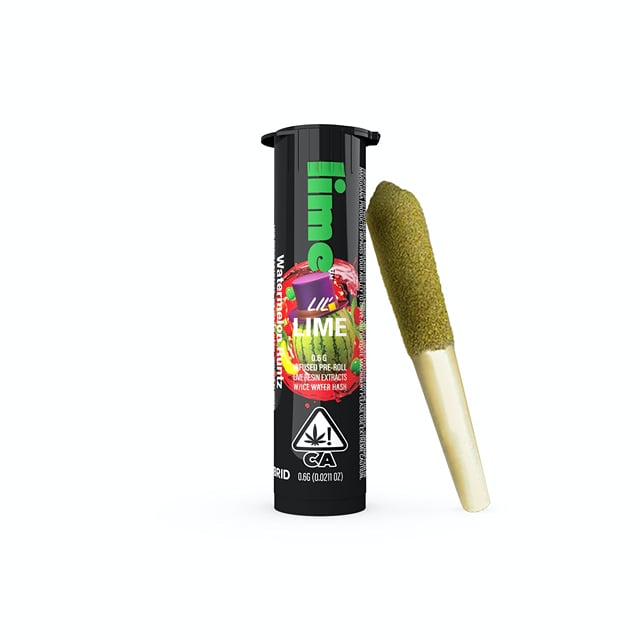 Lime - Diamond & Hash Infused Lil' Lime (.6g Mini Pre Roll) - Watermelon Runtz