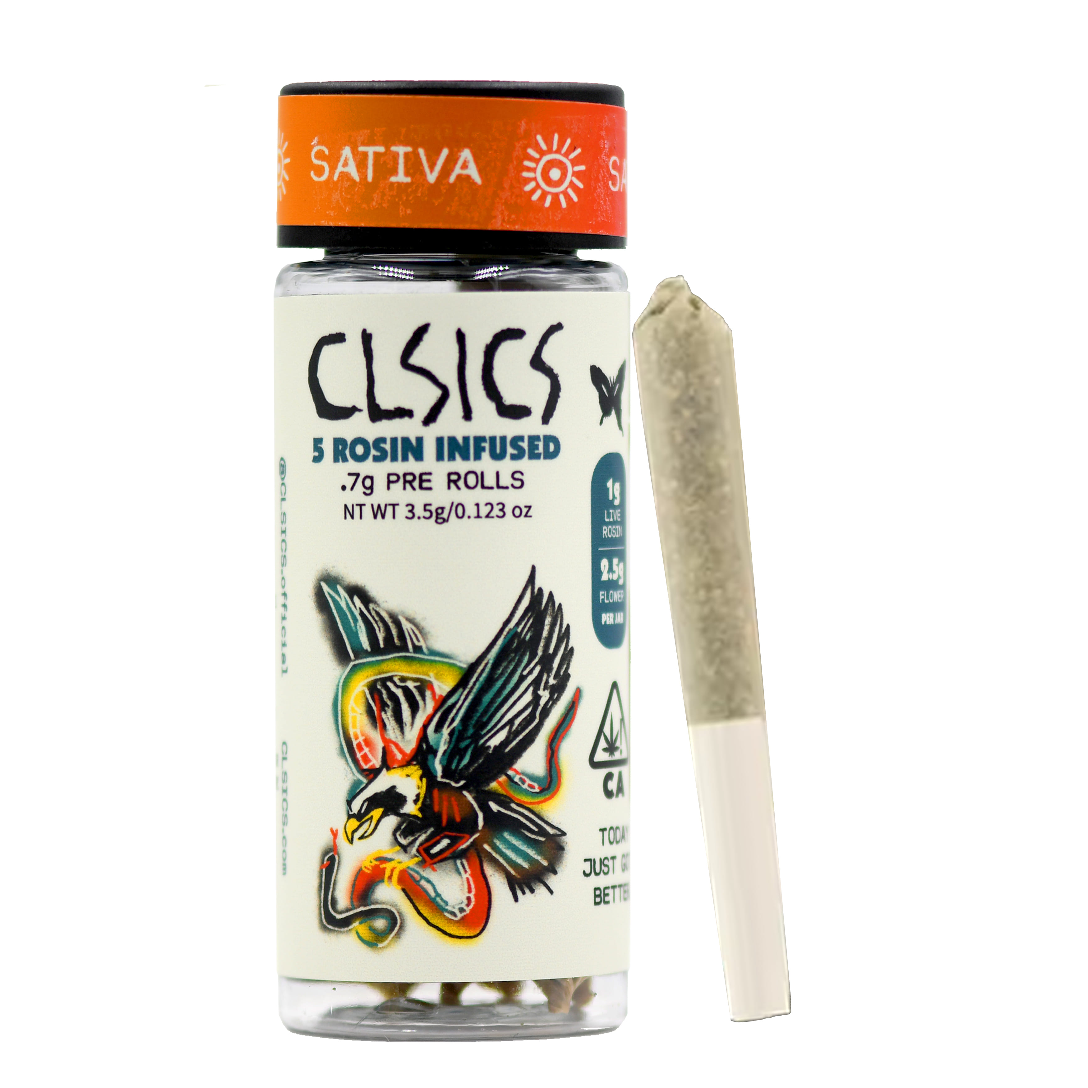 Blue Crack (S) Rosin Preroll 5pk - CLSICS - Blue Crack Rosin (S) Preroll 5pk - $39 - Prerolls