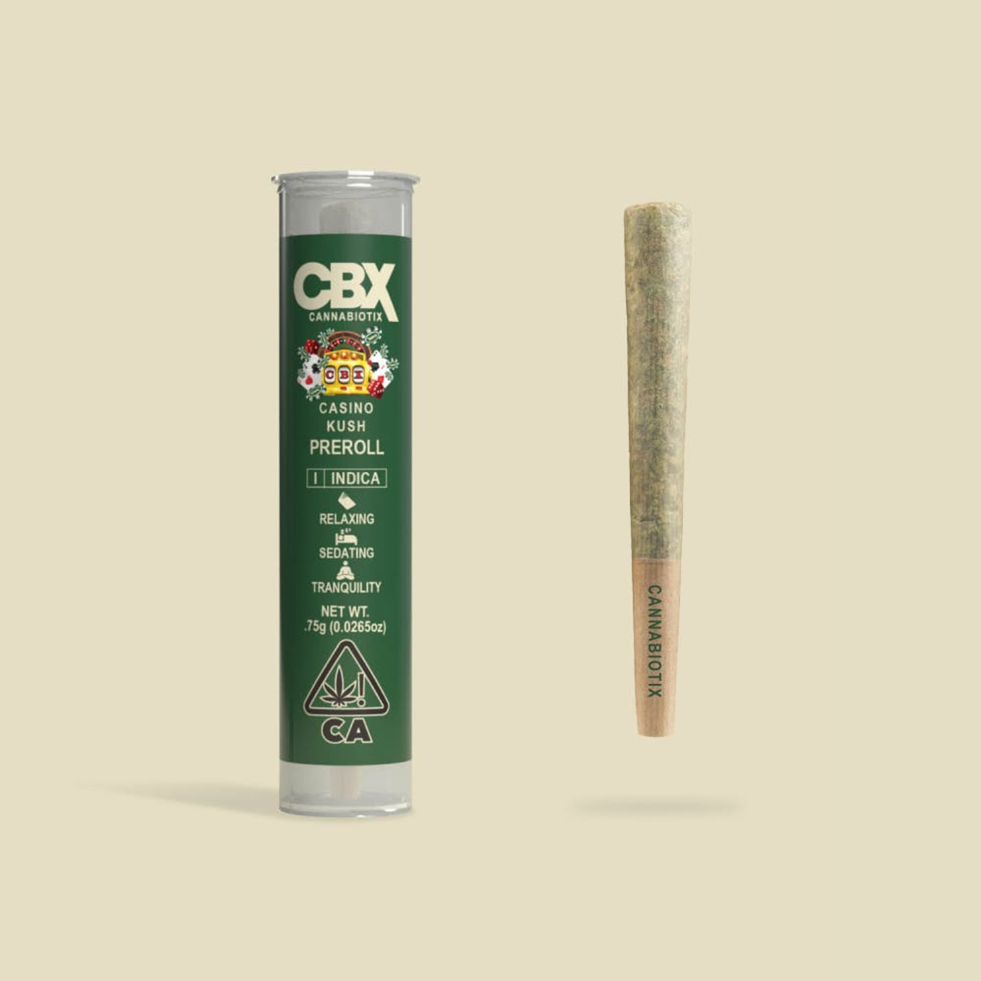 CBX - Casino Kush (I) Pre Roll | .75g - Cannabiotix (CBX) - - $13 - Pre-Rolls