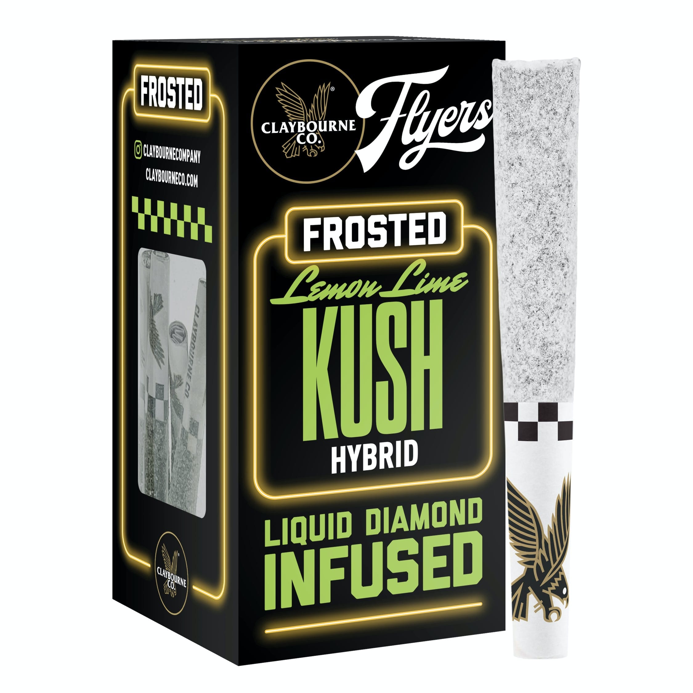Flyers Frosted: Lemon Lime Kush 5pk .5g Pre-Roll - Claybourne - null - $35 - Pre-Rolls
