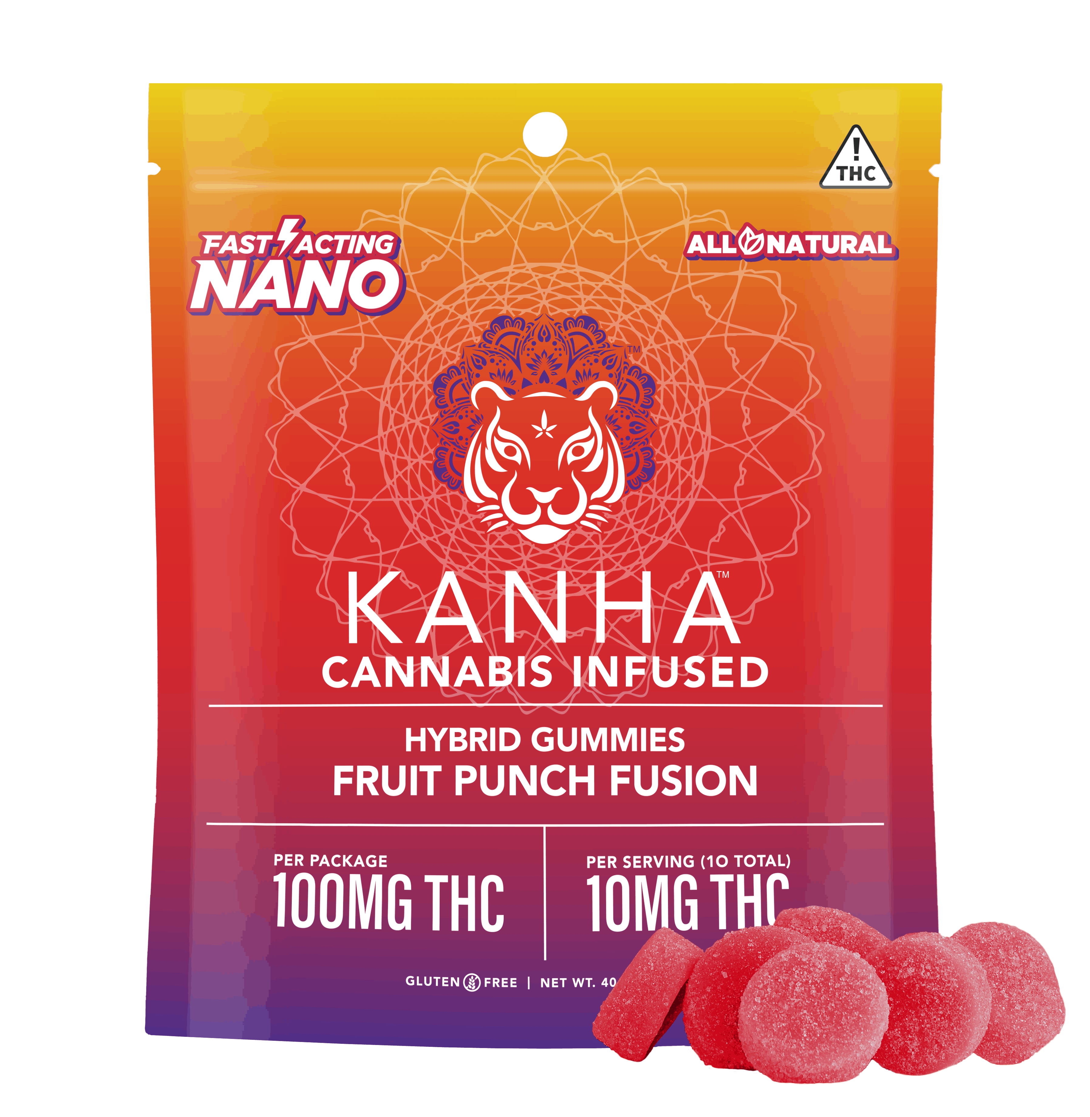 Fruit Punch NANO Gummies - Kanha - 10 Piece - $21 - Edibles
