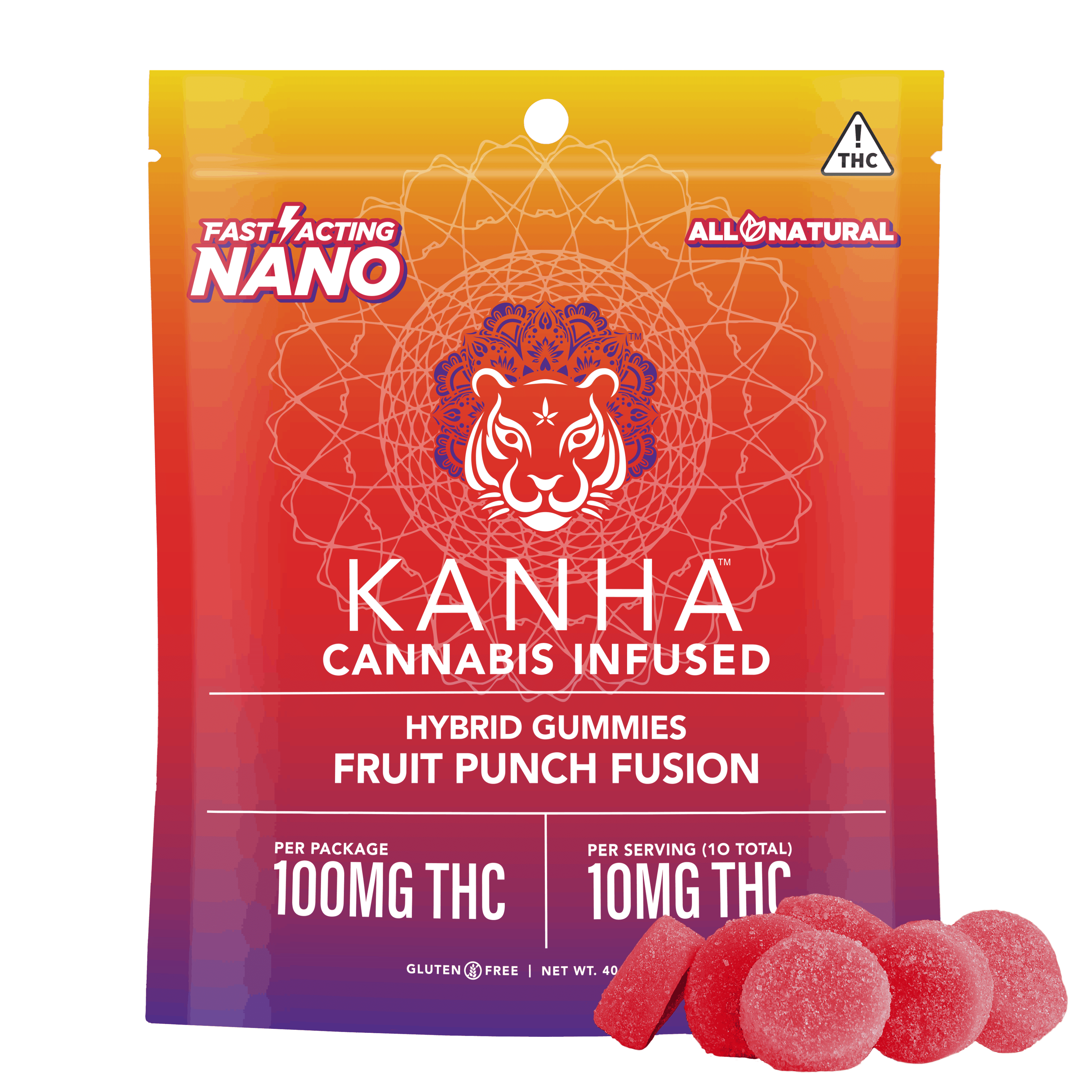 Fruit Punch NANO Gummies - Kanha - 10 Piece - $21 - Edibles