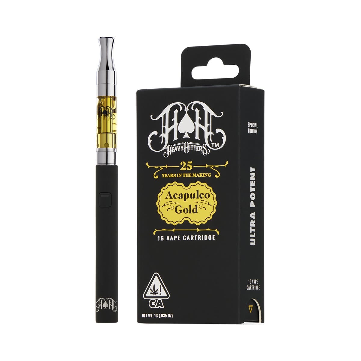 Acapulco Gold | Sativa - 25th Anniversary Special Edition-1G Vape Cartridge - Heavy Hitters -  - $75 - Concentrates