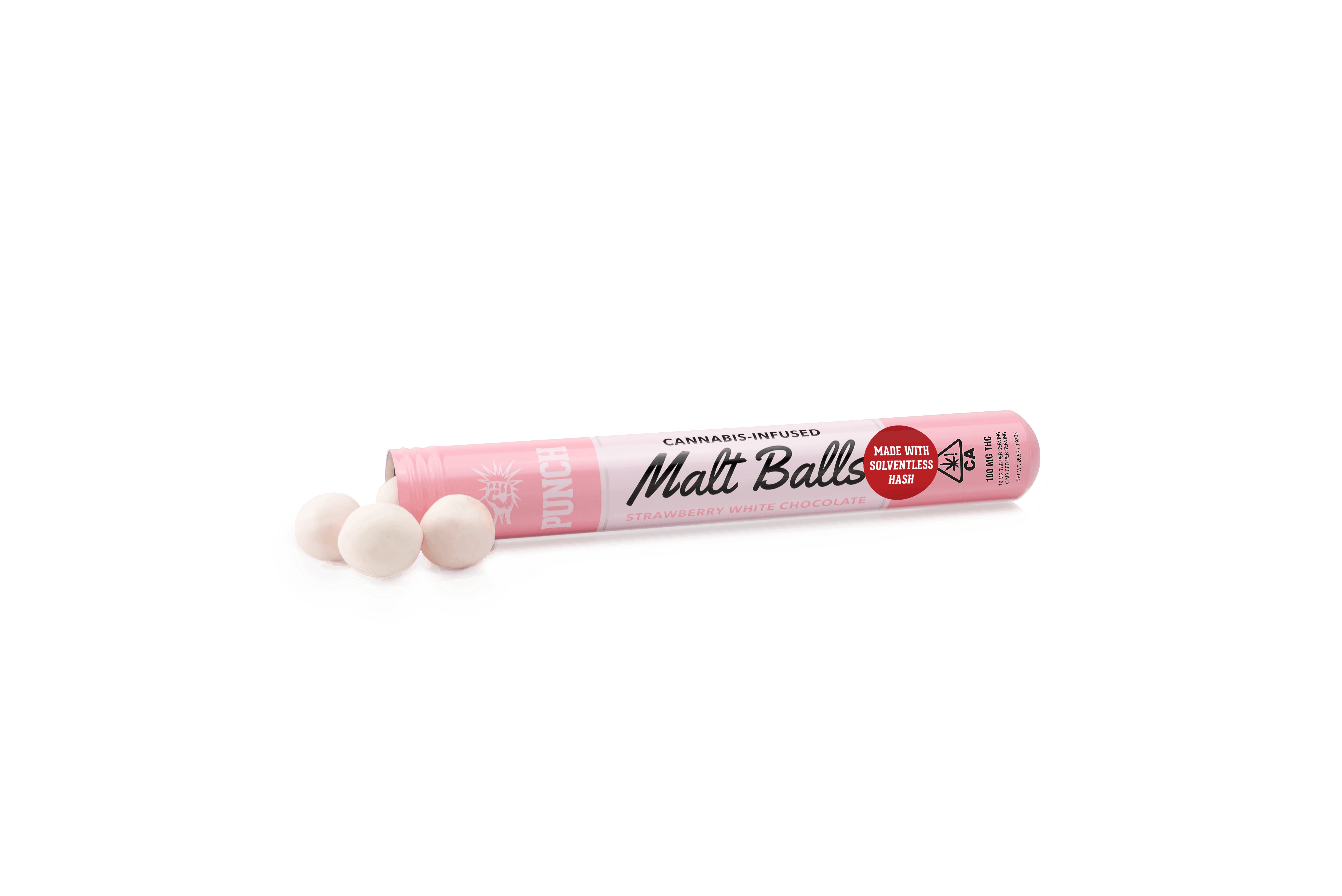 Malt Balls - Strawberry White Chocolate - Punch Edibles & Extracts -  - $15 - Edible