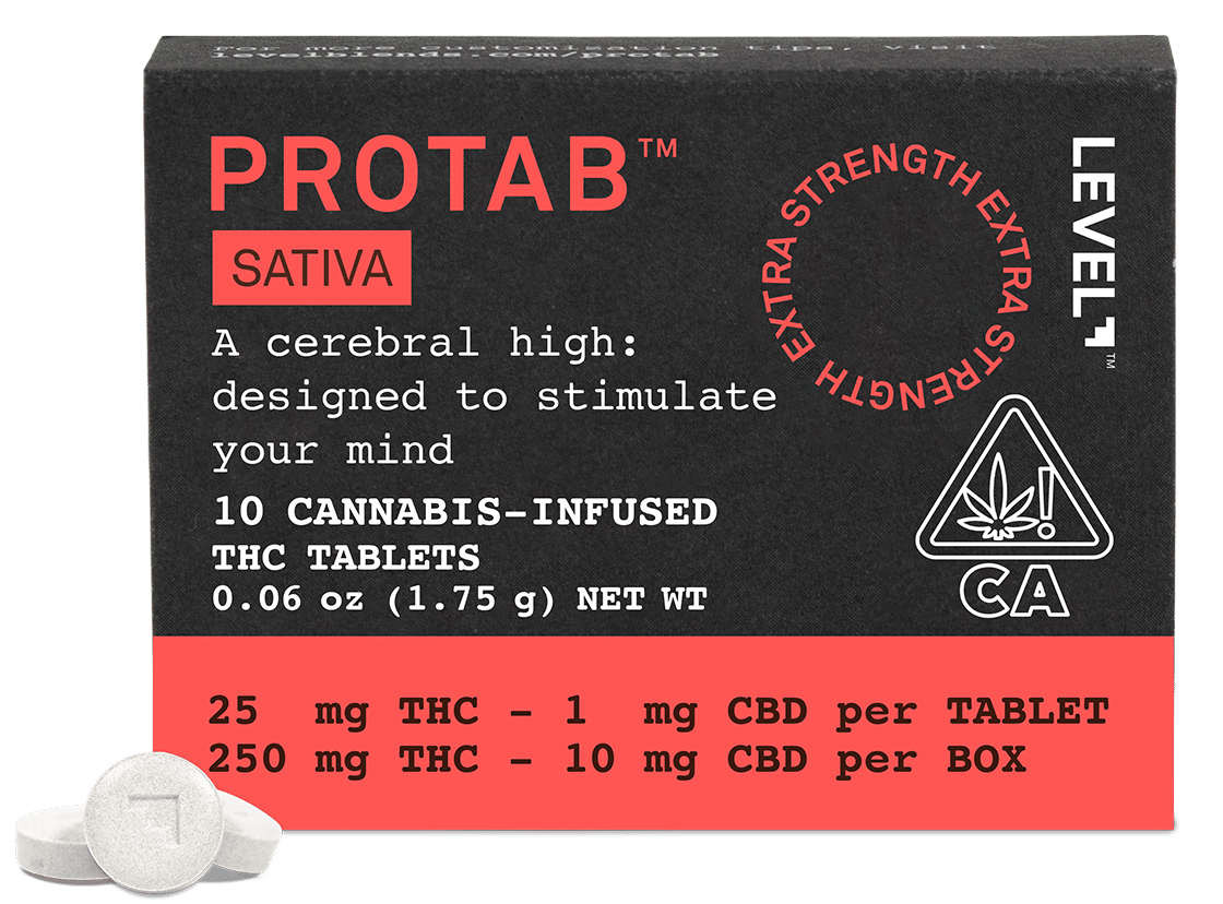 LEVEL - Sativa Protab - 10 x 25mg Tablets - Level - Pack - $32 - Capsules