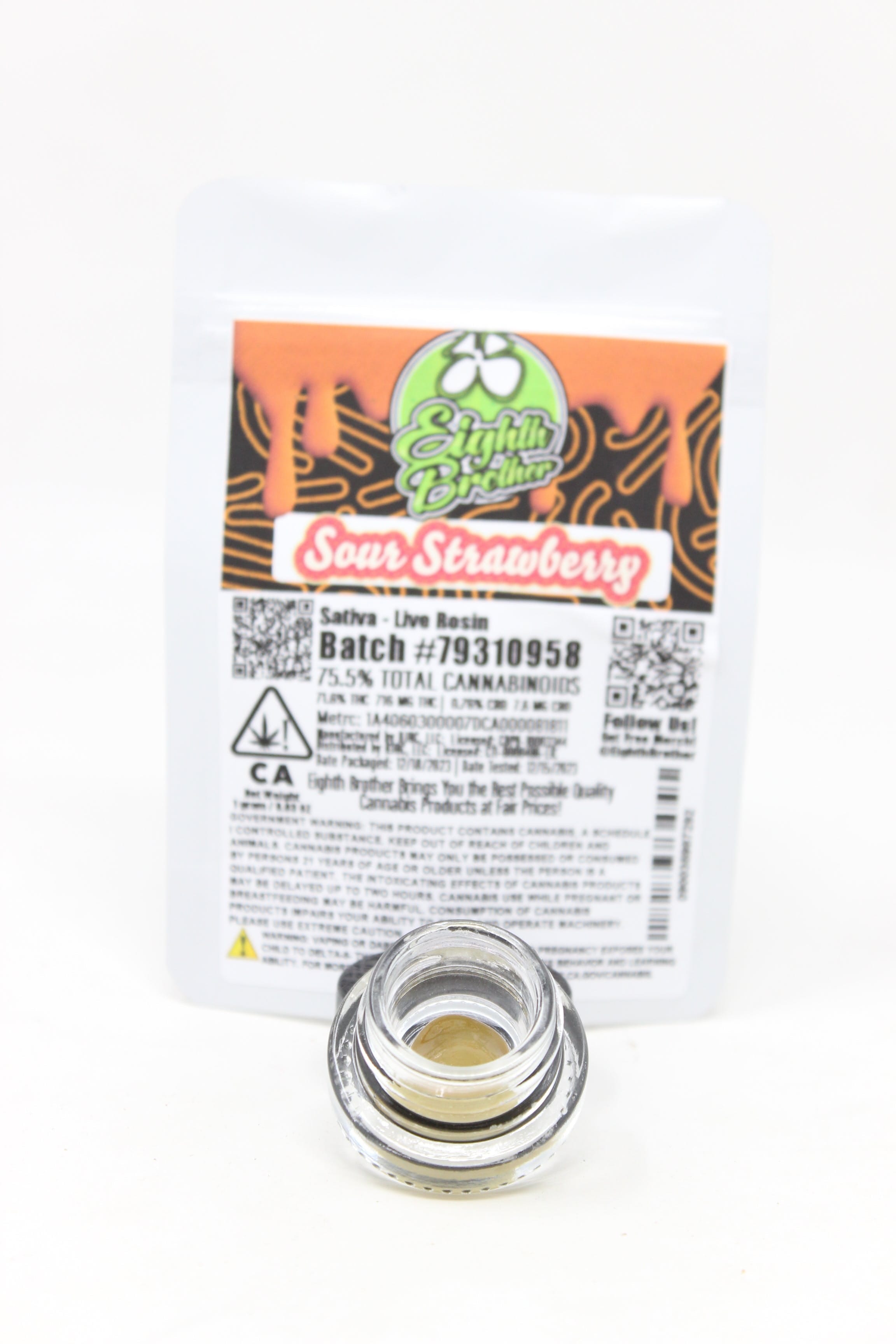 SOUR STRAWBERRY 1G ROSIN - EIGHTH BROTHER -  - $10 - Extract (weight - each)